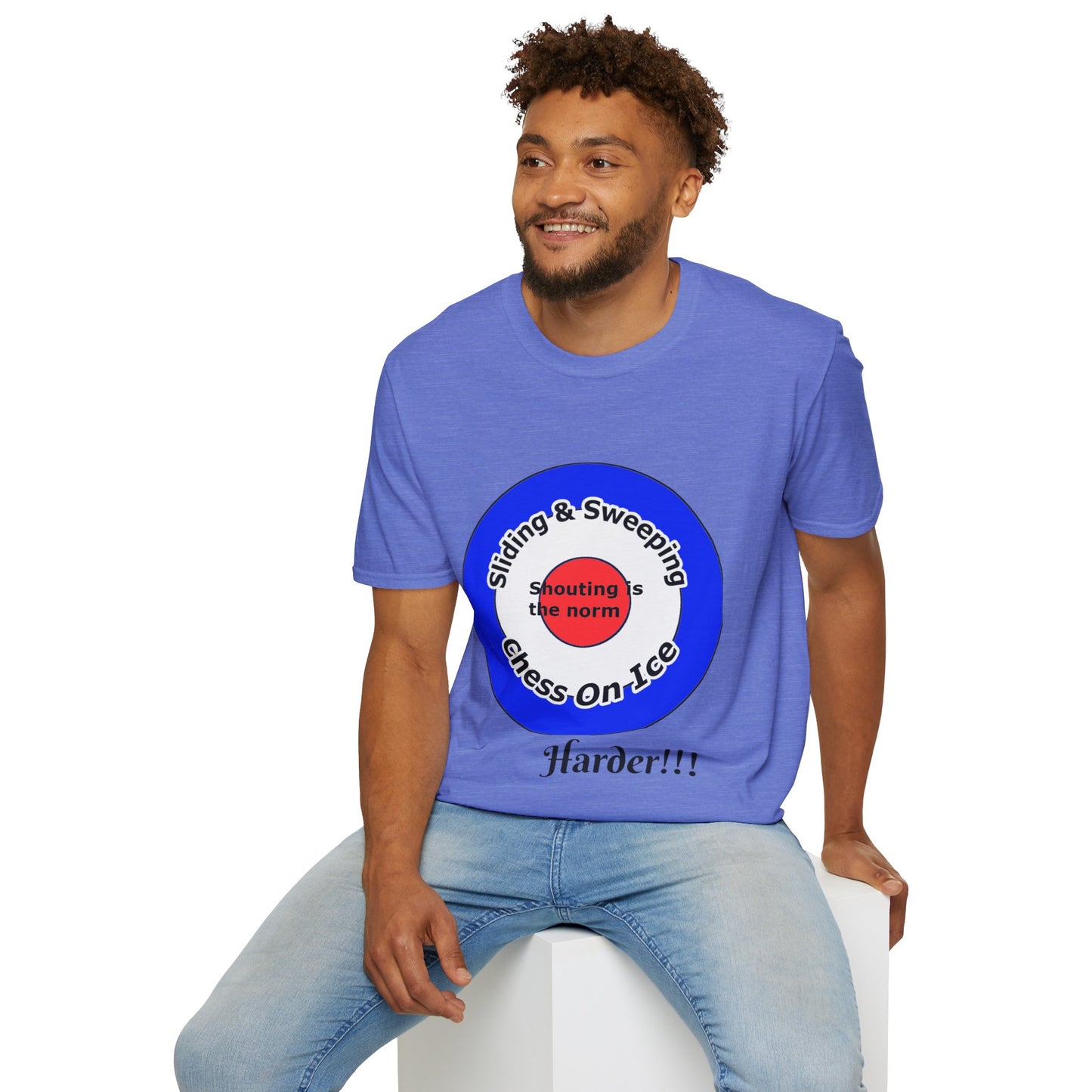Curling(Chess on ice, shouting is the norm, sliding and sweeping) Unisex Softstyle T-Shirt