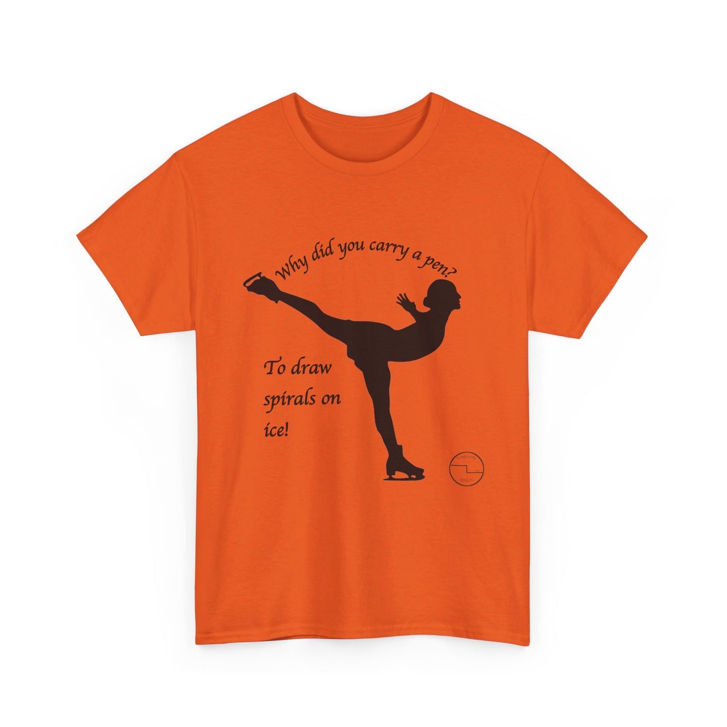 Figure Skating Joke, Spiral Sketch | Unisex 100% Heavy Cotton Tee