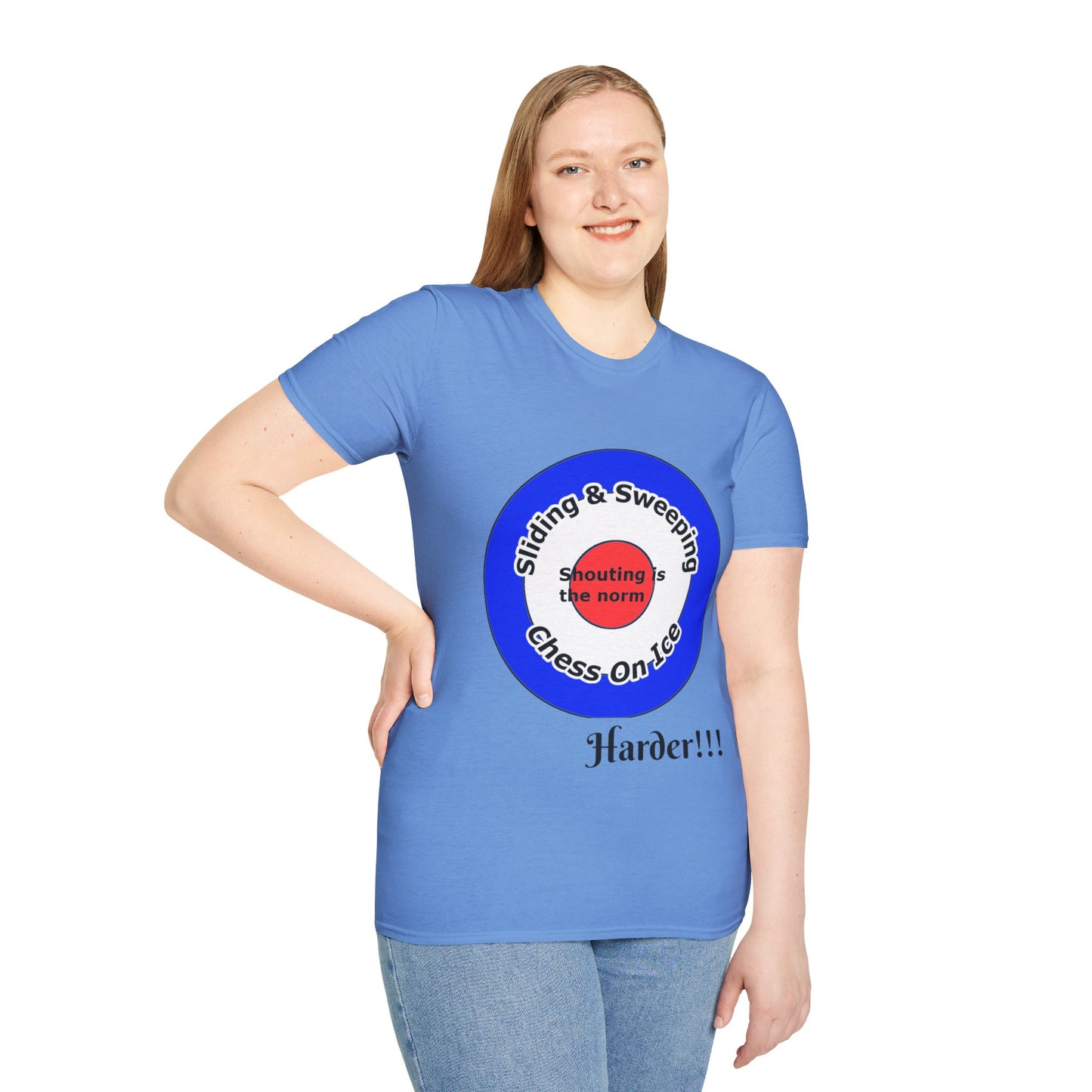 Curling(Chess on ice, shouting is the norm, sliding and sweeping) Unisex Softstyle T-Shirt