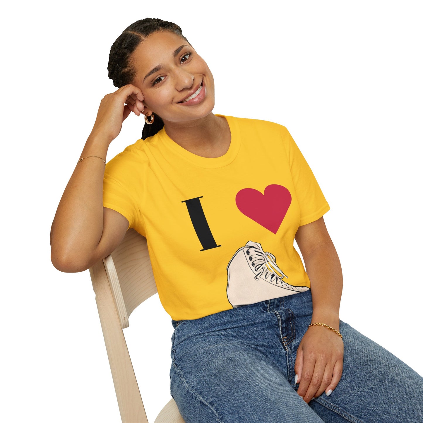 Unisex Softstyle T-Shirt – 100% Cotton ‘I Love Skating’ Graphic Tee | Comfortable & Lightweight