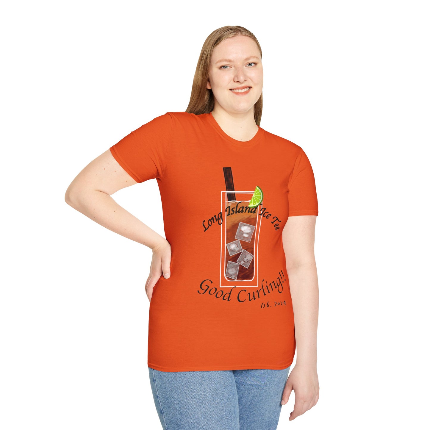 Long Island Ice Tee(Tee-line/T-shirt Pun) Curling Tee | 100% ring-spun cotton | Unisex Soft-Style Lightweight