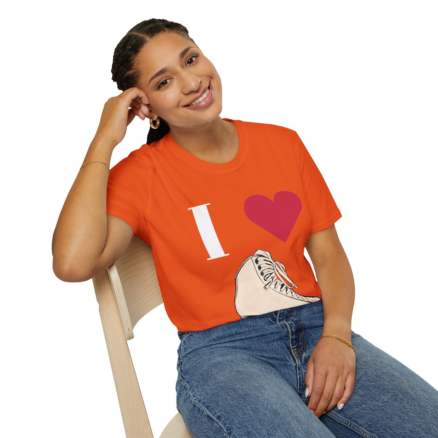 Unisex Softstyle T-Shirt – 100% Cotton ‘I Love Skating’ Graphic Tee | Comfortable & Lightweight