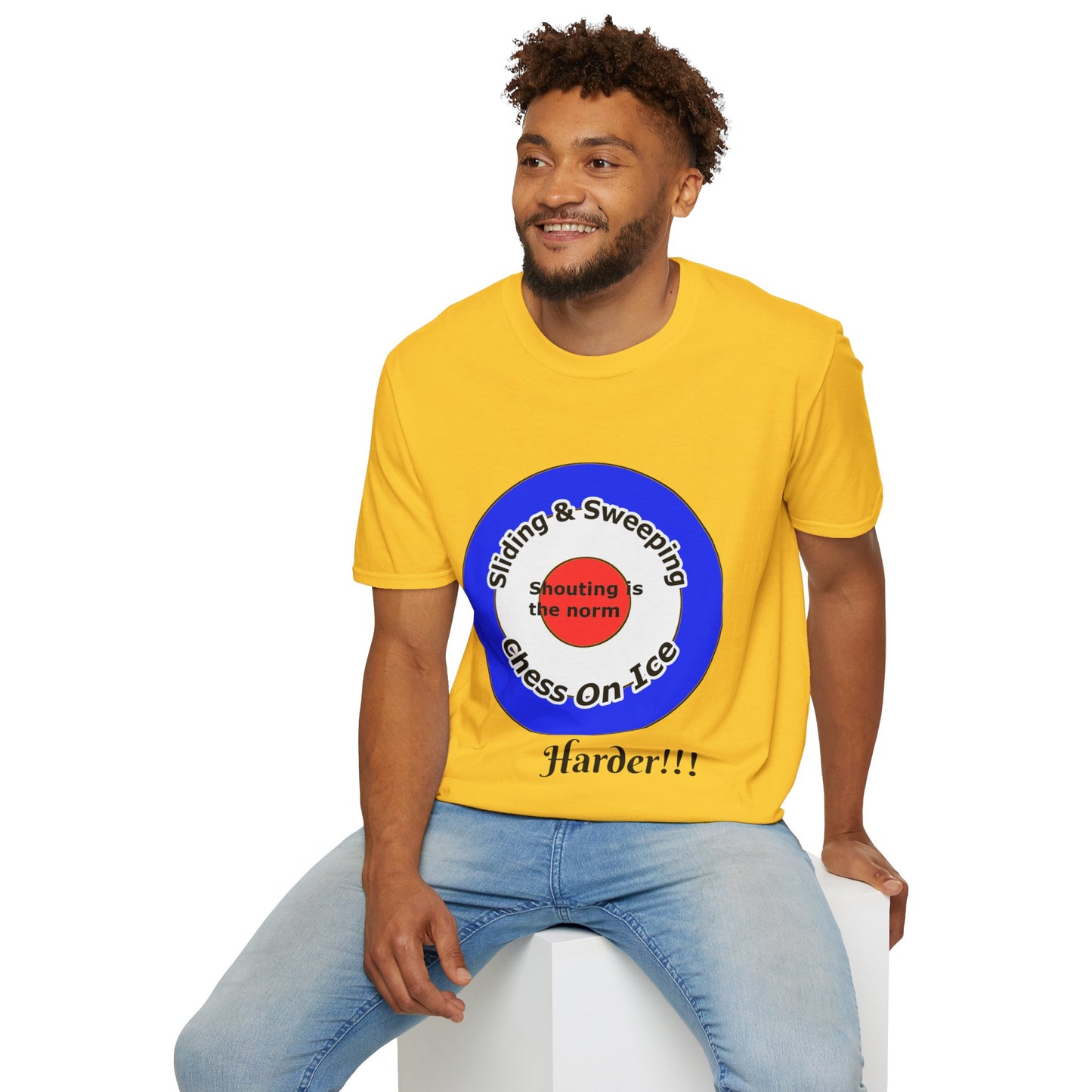 Curling(Chess on ice, shouting is the norm, sliding and sweeping) Unisex Softstyle T-Shirt