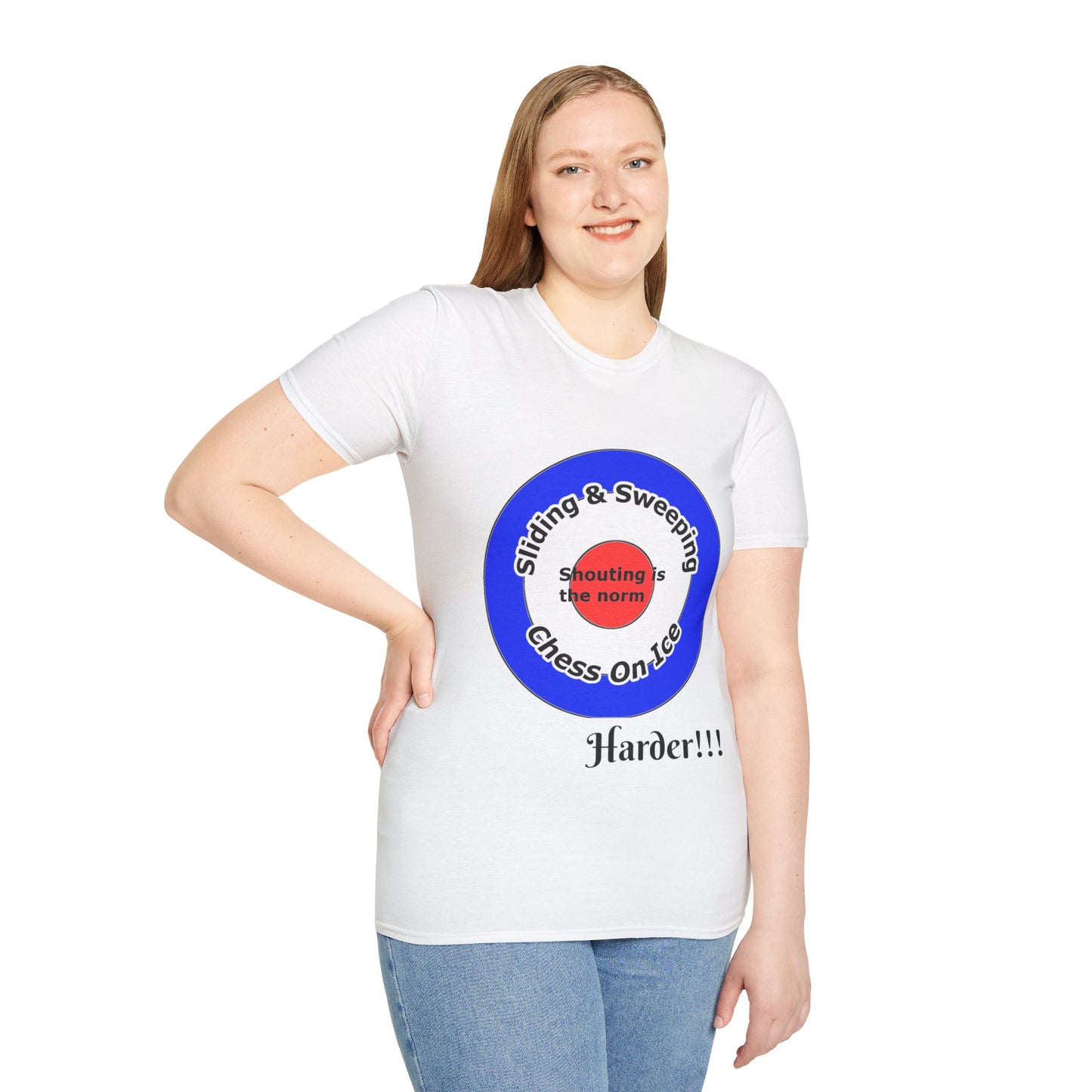 Curling(Chess on ice, shouting is the norm, sliding and sweeping) Unisex Softstyle T-Shirt