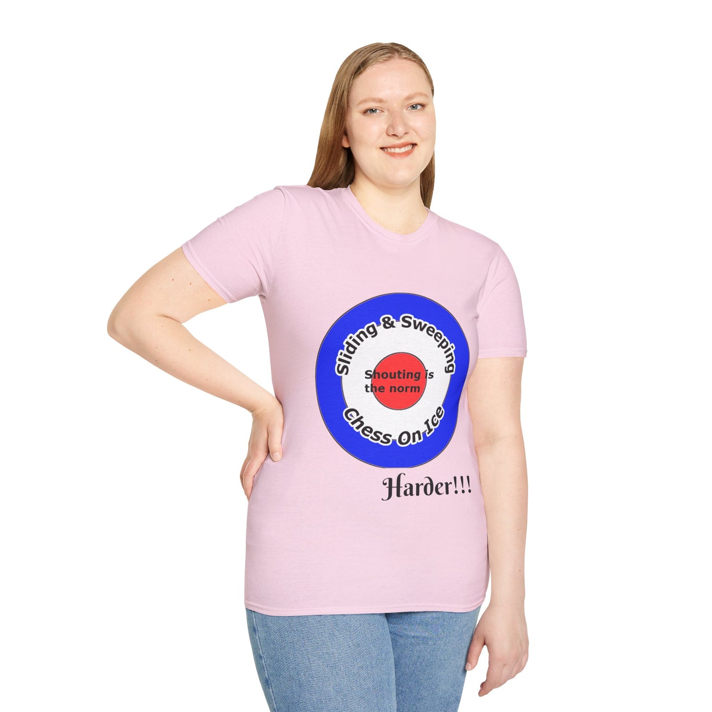 Curling(Chess on ice, shouting is the norm, sliding and sweeping) Unisex Softstyle T-Shirt