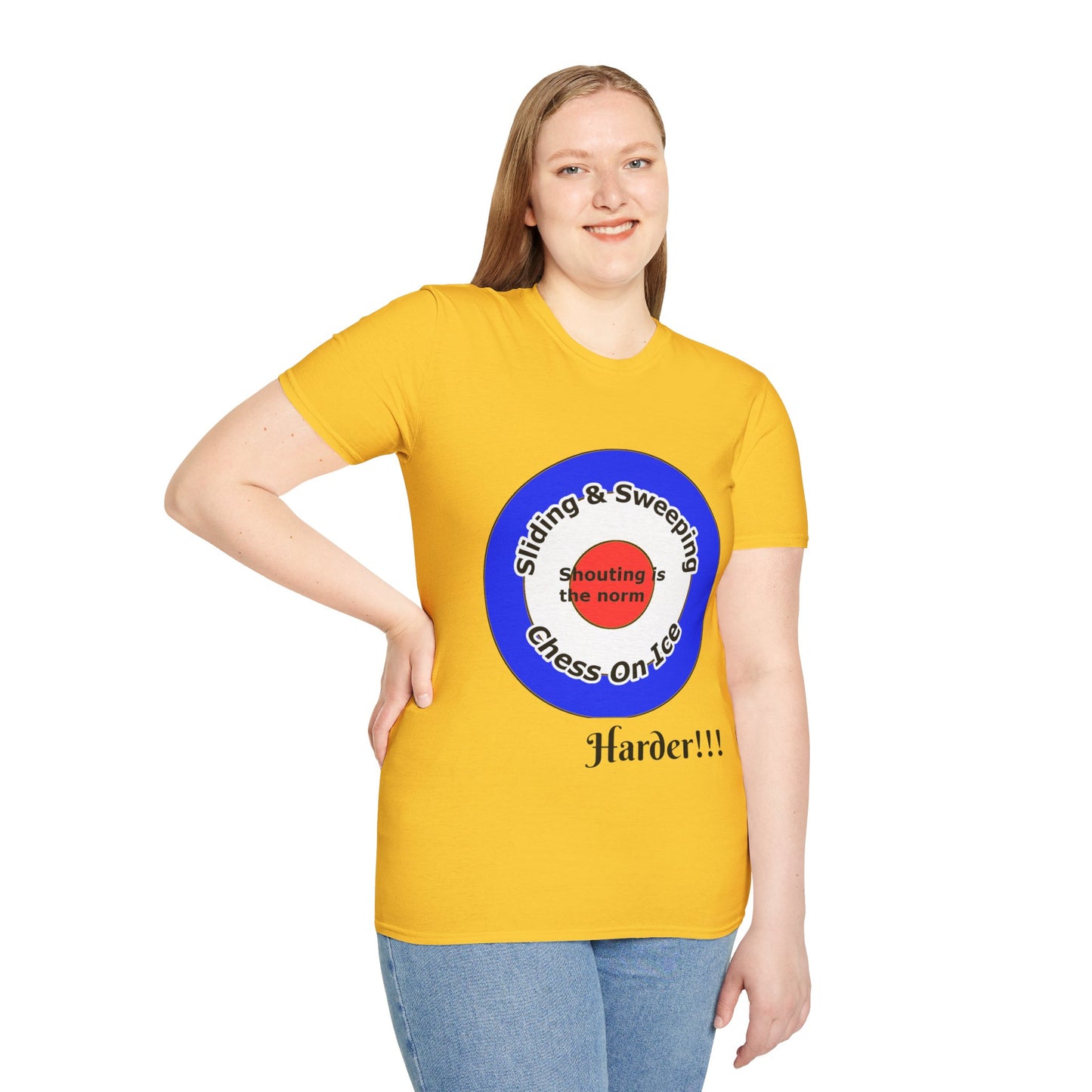 Curling(Chess on ice, shouting is the norm, sliding and sweeping) Unisex Softstyle T-Shirt