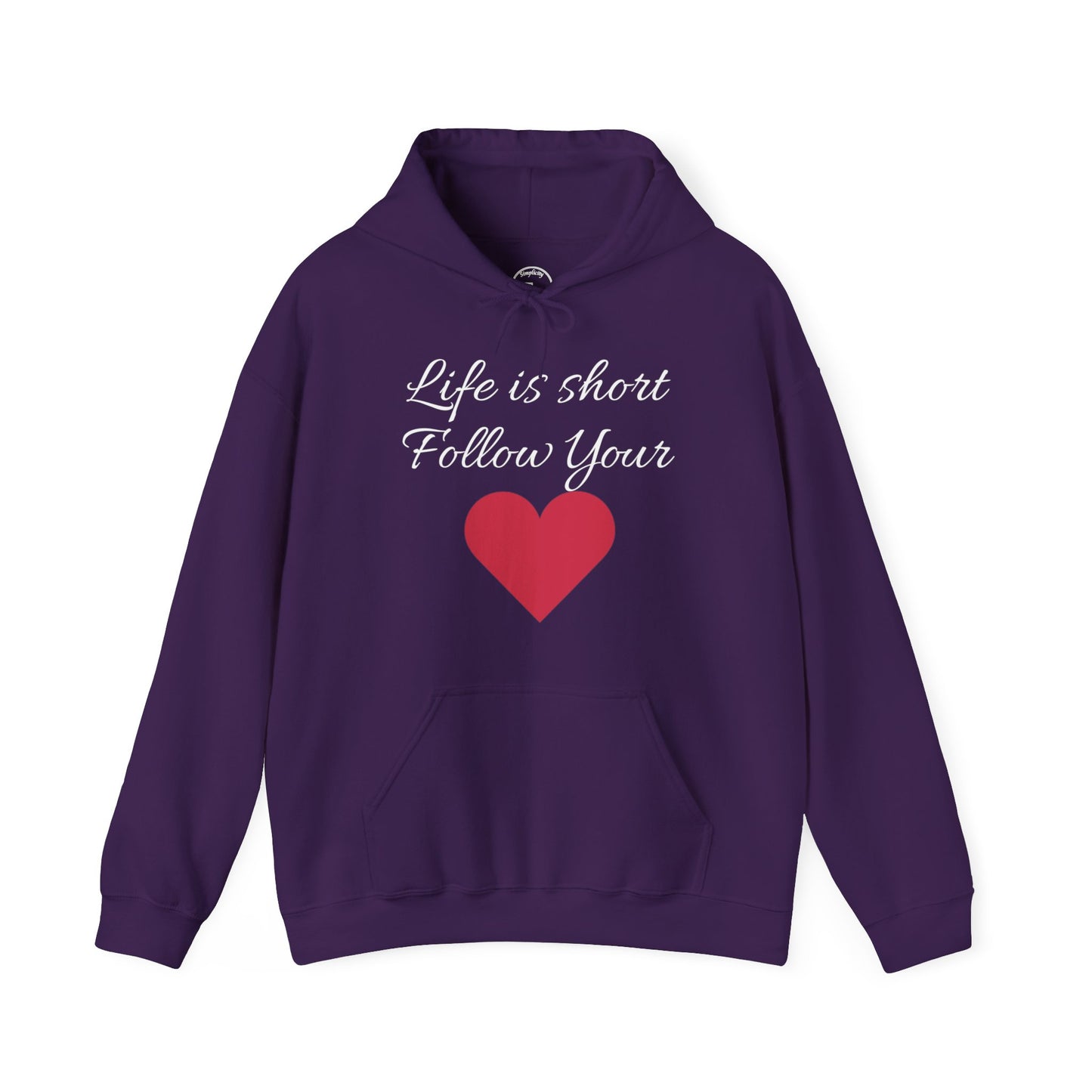 Life is short, follow your heart; You are enough; Double Sides Printed Motivational Unisex Hoodie