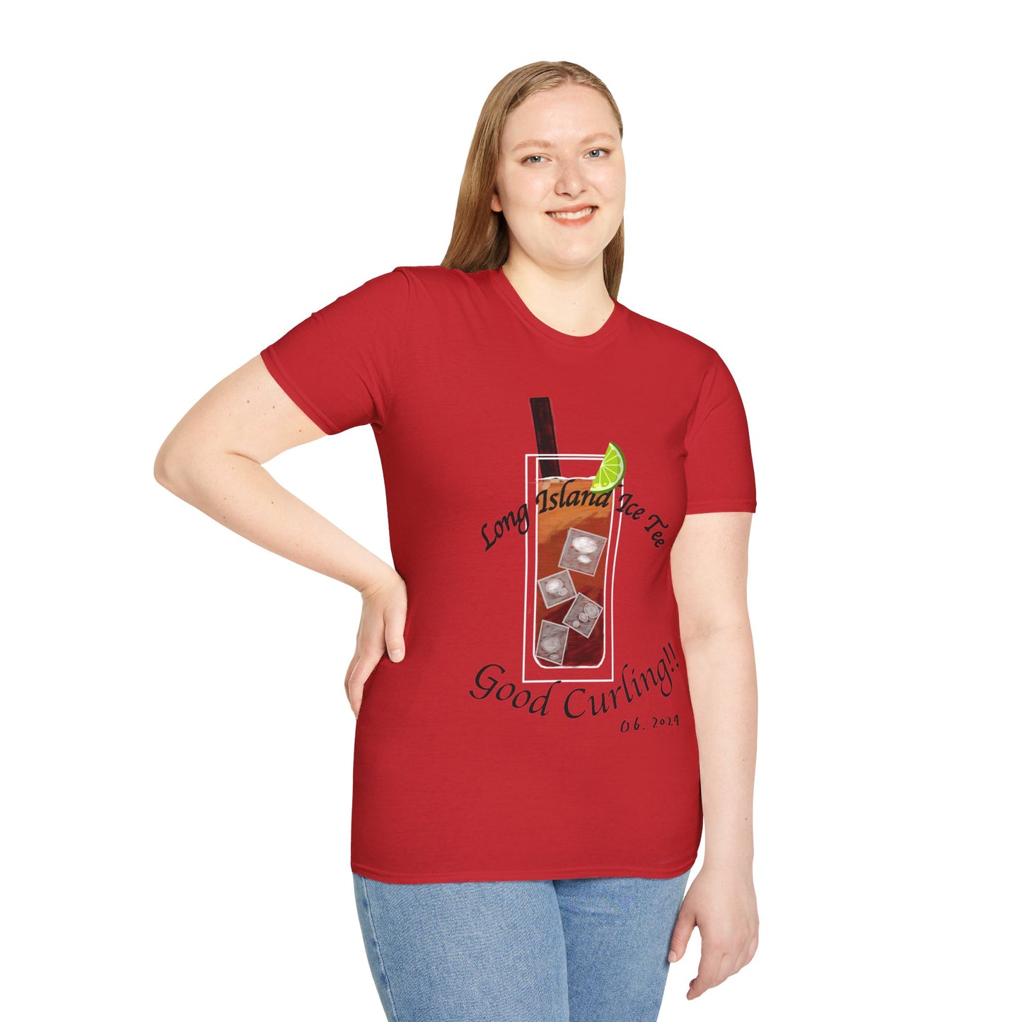Long Island Ice Tee(Tee-line/T-shirt Pun) Curling Tee | 100% ring-spun cotton | Unisex Soft-Style Lightweight