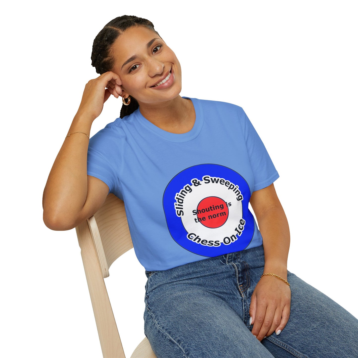 Curling(Chess on ice, shouting is the norm, sliding and sweeping) Unisex Softstyle T-Shirt