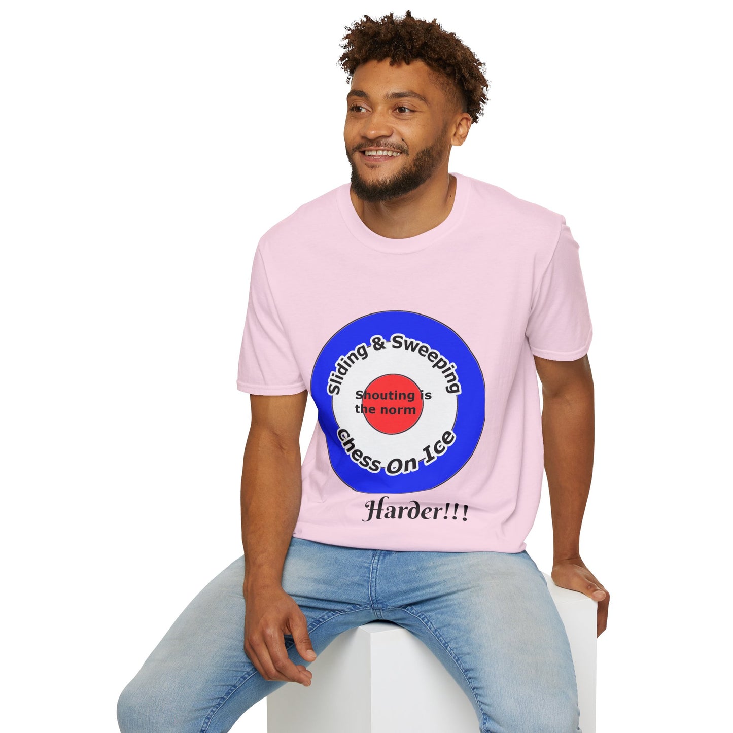 Curling(Chess on ice, shouting is the norm, sliding and sweeping) Unisex Softstyle T-Shirt