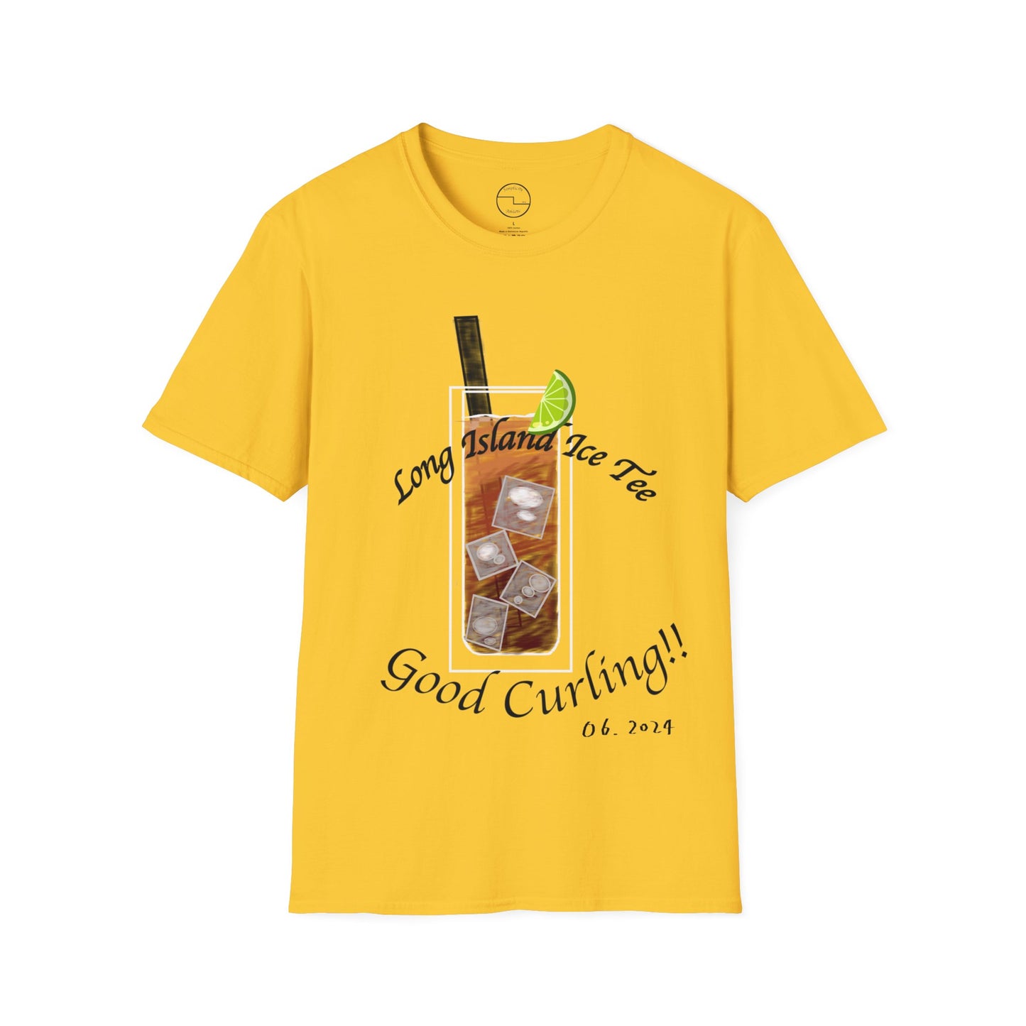 Long Island Ice Tee(Tee-line/T-shirt Pun) Curling Tee | 100% ring-spun cotton | Unisex Soft-Style Lightweight