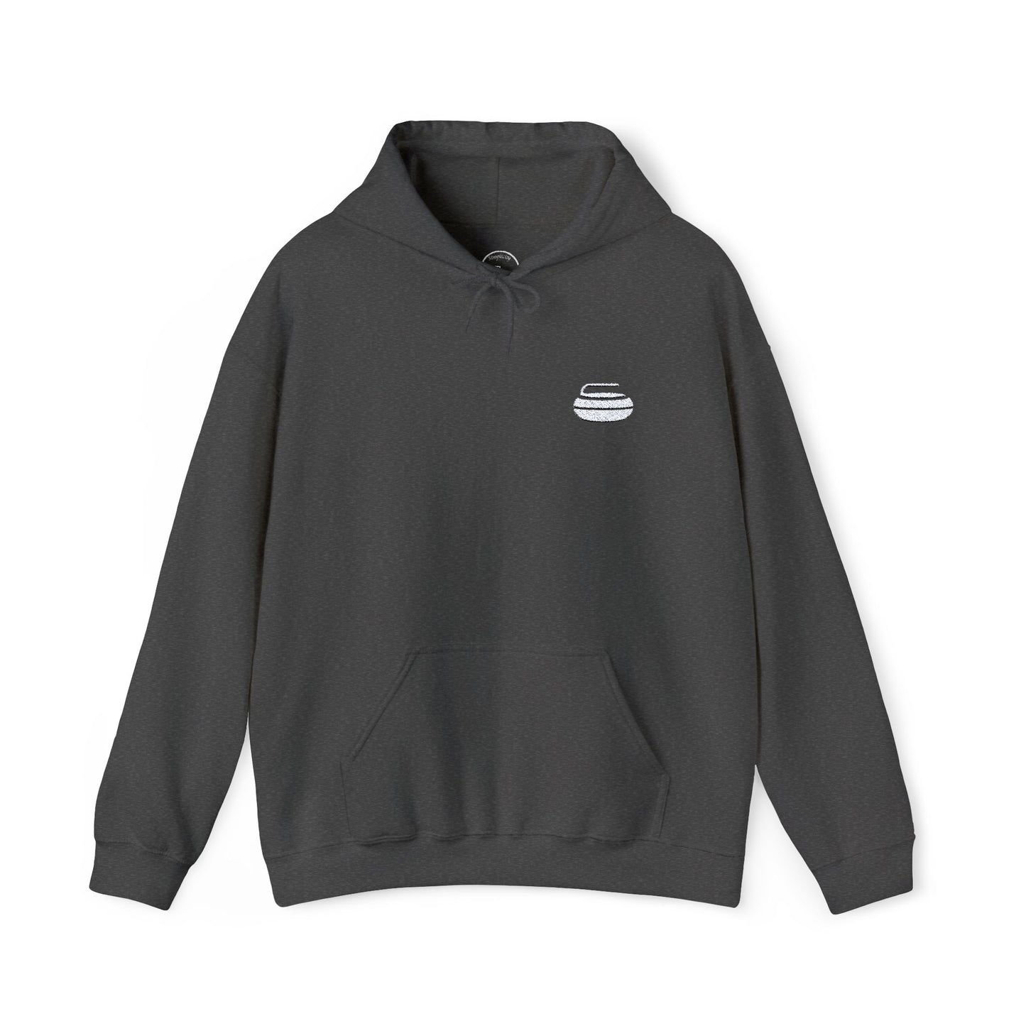 Curling Stone Embroidered Hoodie – Cozy Comfort for Curlers