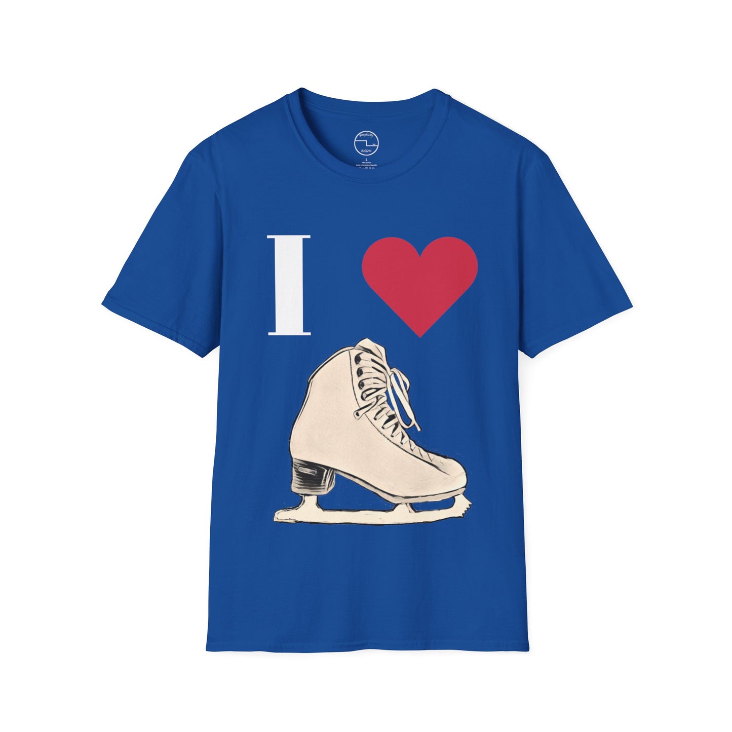 Unisex Softstyle T-Shirt – 100% Cotton ‘I Love Skating’ Graphic Tee | Comfortable & Lightweight