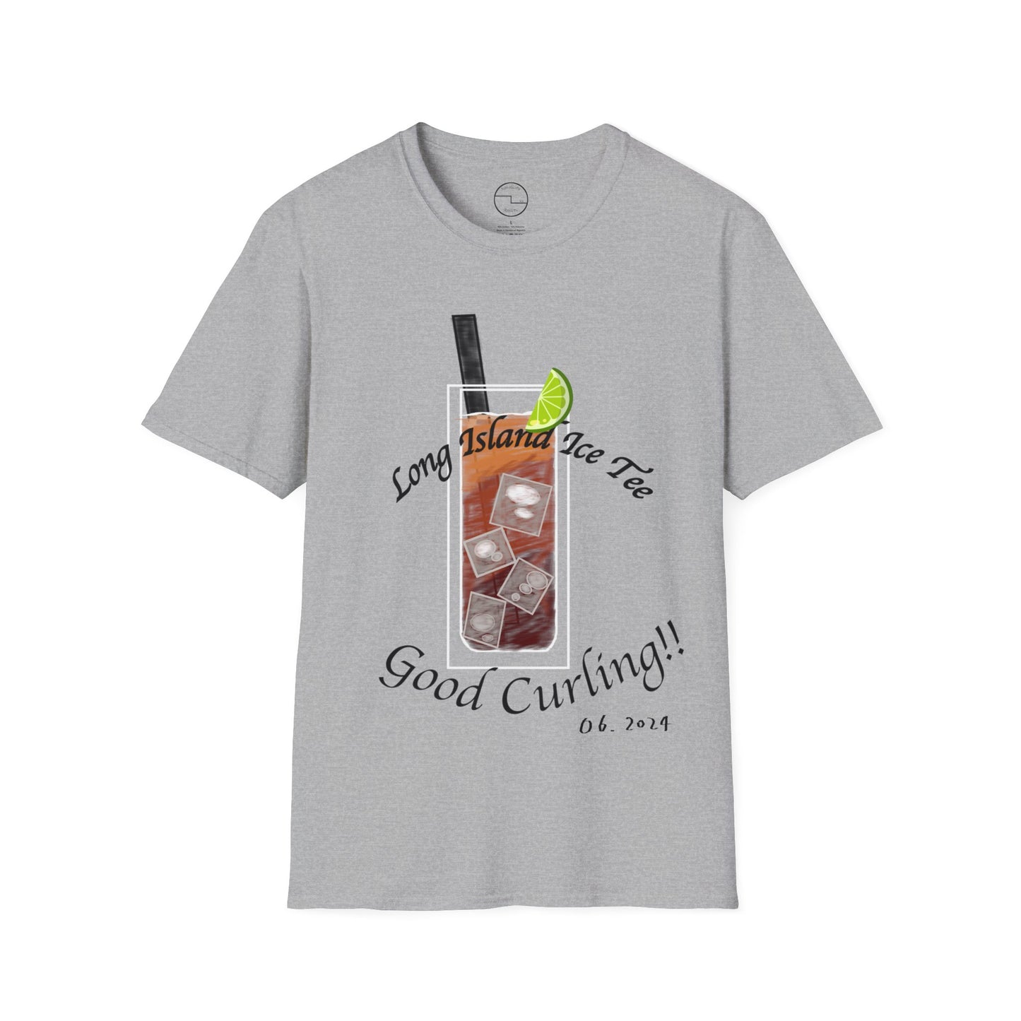 Long Island Ice Tee(Tee-line/T-shirt Pun) Curling Tee | 100% ring-spun cotton | Unisex Soft-Style Lightweight
