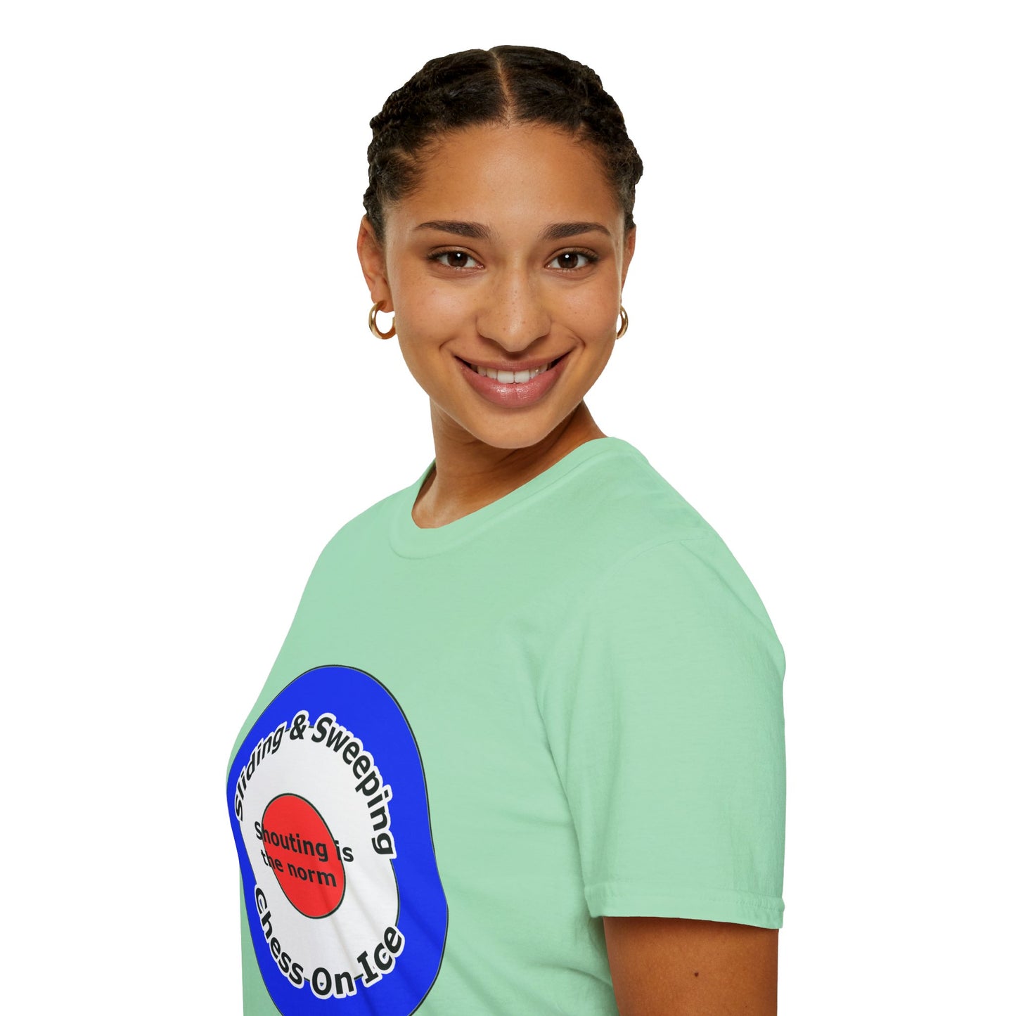 Curling(Chess on ice, shouting is the norm, sliding and sweeping) Unisex Softstyle T-Shirt