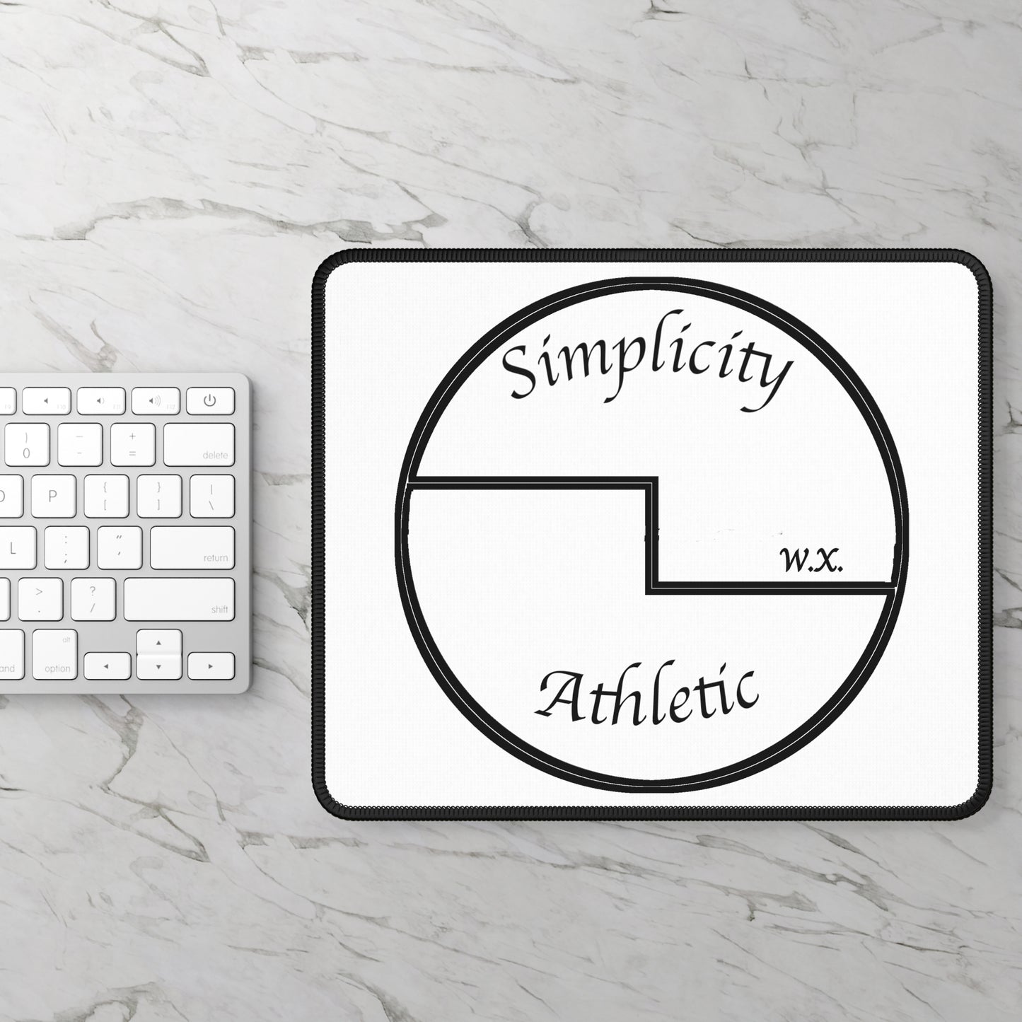 Simplicity Athletic Black Gaming Mouse Pad 9"x7" – Premium Precision, Non-Slip Surface, and Durable Design