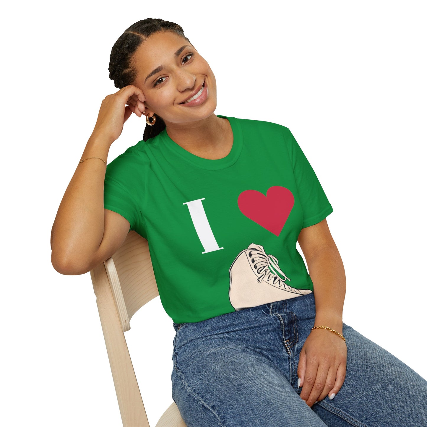 Unisex Softstyle T-Shirt – 100% Cotton ‘I Love Skating’ Graphic Tee | Comfortable & Lightweight