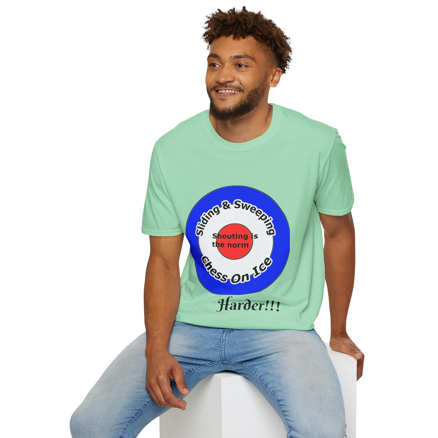 Curling(Chess on ice, shouting is the norm, sliding and sweeping) Unisex Softstyle T-Shirt