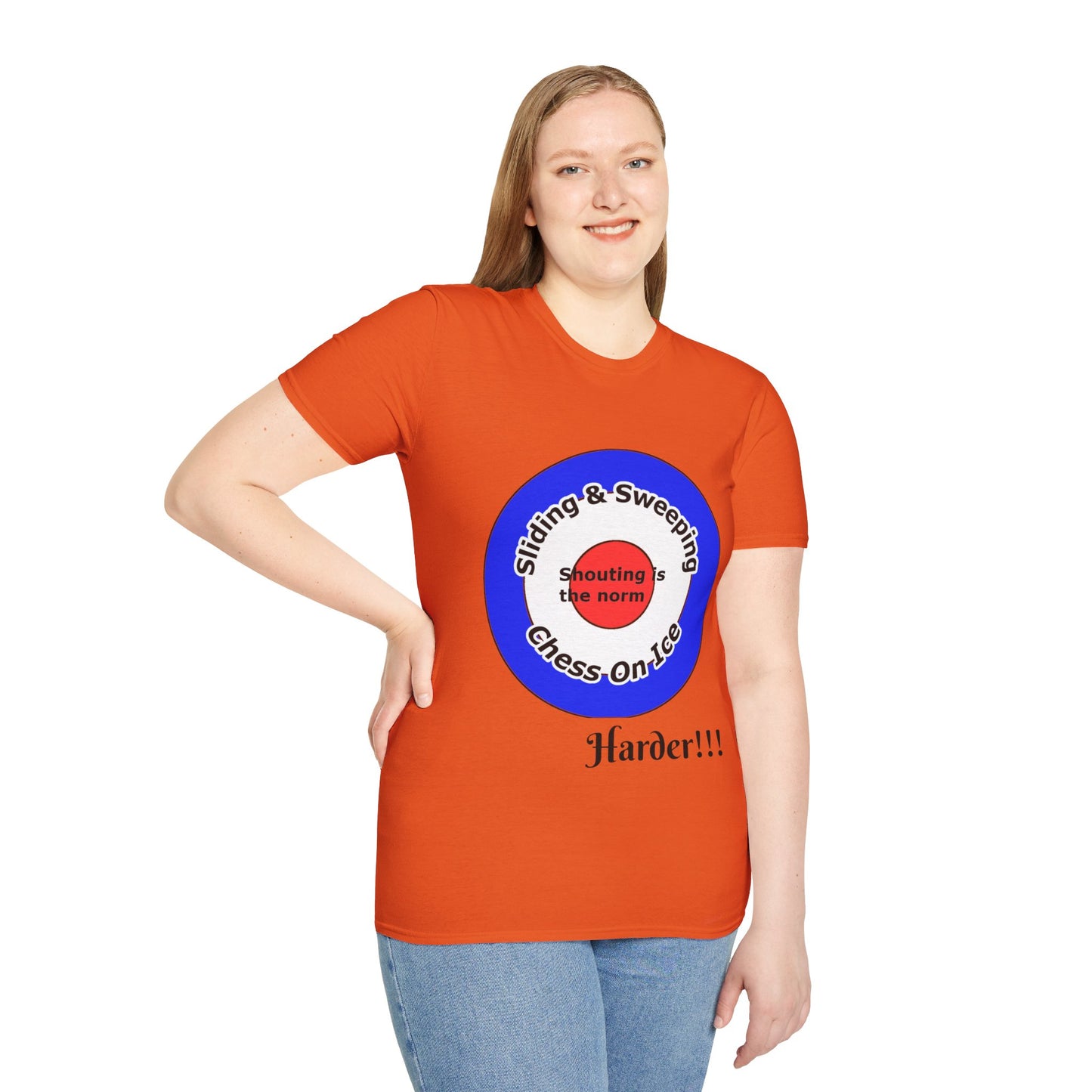 Curling(Chess on ice, shouting is the norm, sliding and sweeping) Unisex Softstyle T-Shirt