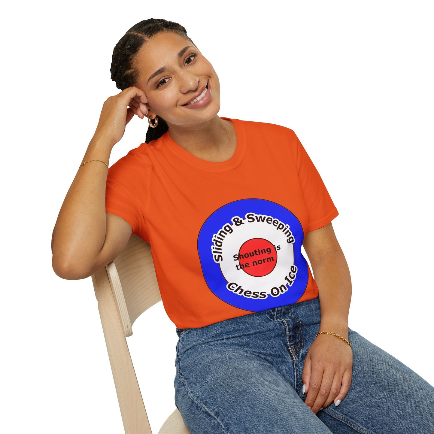 Curling(Chess on ice, shouting is the norm, sliding and sweeping) Unisex Softstyle T-Shirt