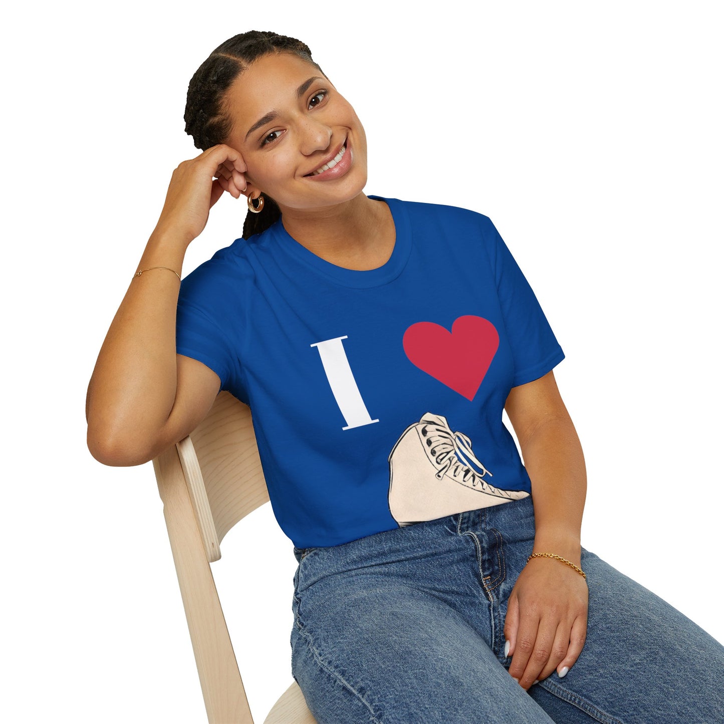 Unisex Softstyle T-Shirt – 100% Cotton ‘I Love Skating’ Graphic Tee | Comfortable & Lightweight