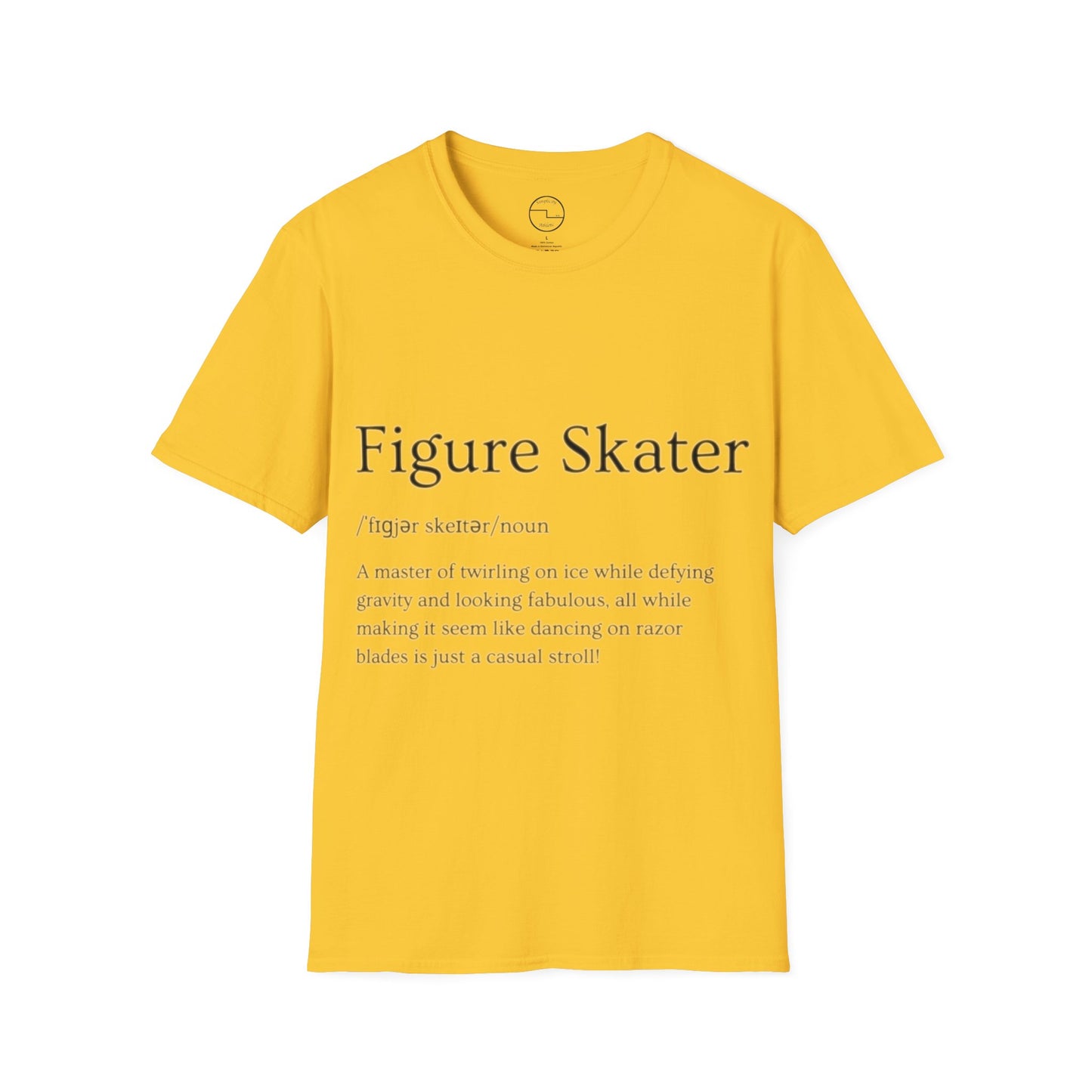 Unisex Softstyle Figure Skater T-Shirt – Defying Gravity Design | 100% Ring-Spun Cotton, Lightweight & Comfortable