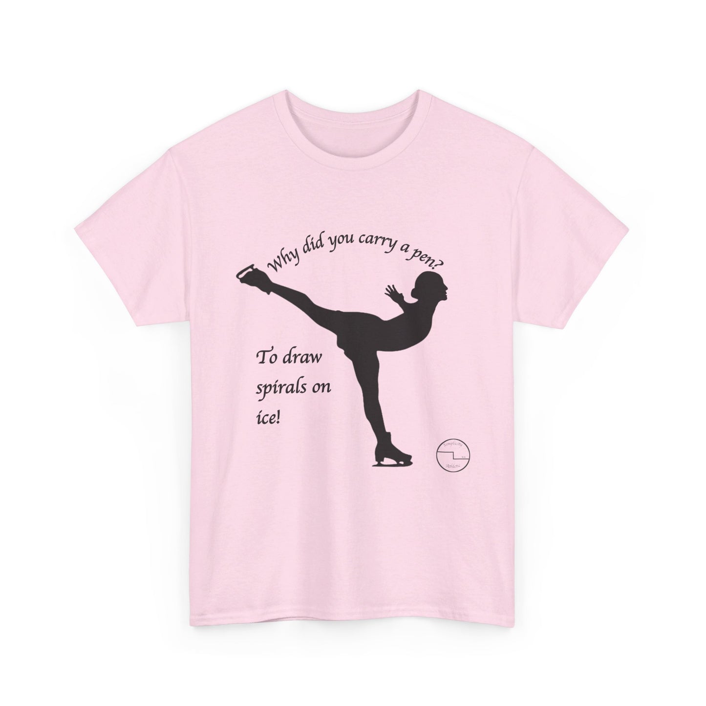 Figure Skating Joke, Spiral Sketch | Unisex 100% Heavy Cotton Tee