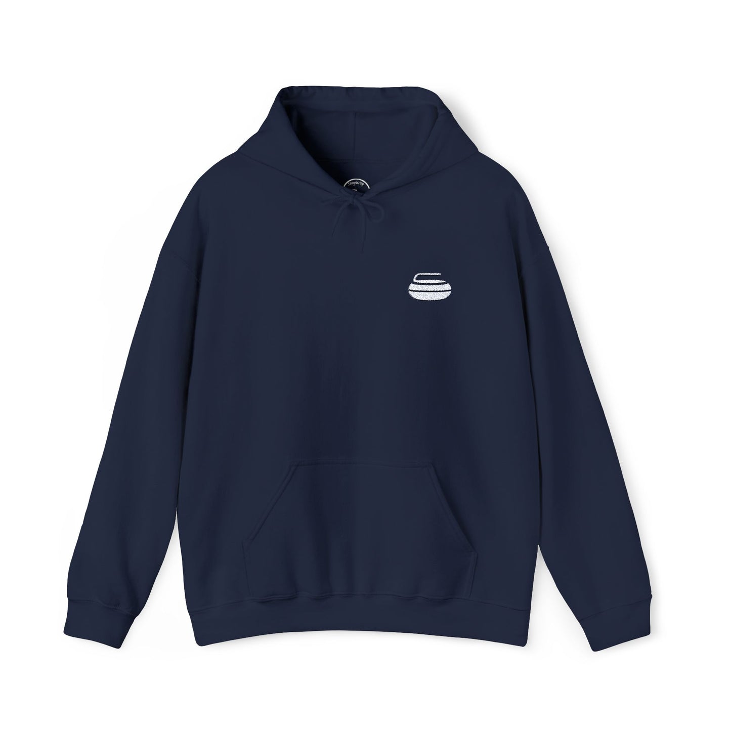 Curling Stone Embroidered Hoodie – Cozy Comfort for Curlers