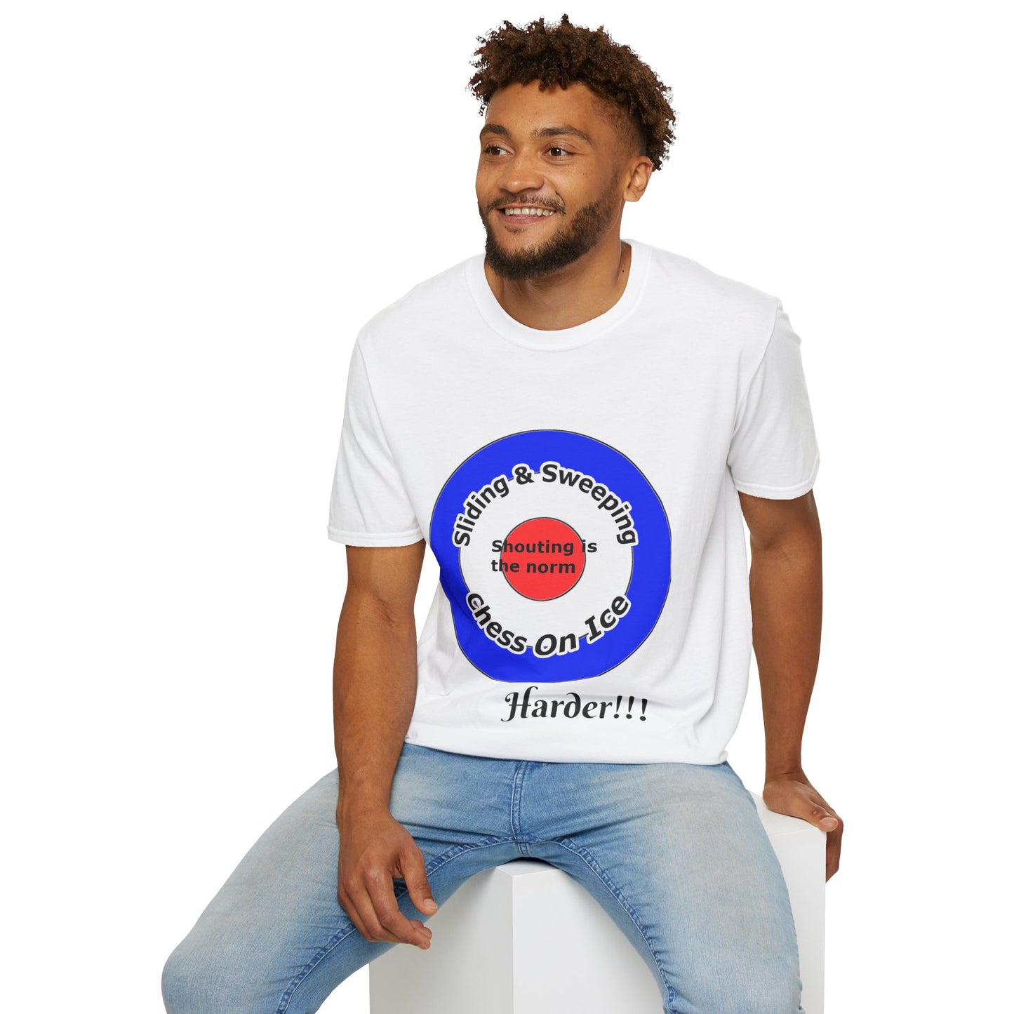 Curling(Chess on ice, shouting is the norm, sliding and sweeping) Unisex Softstyle T-Shirt