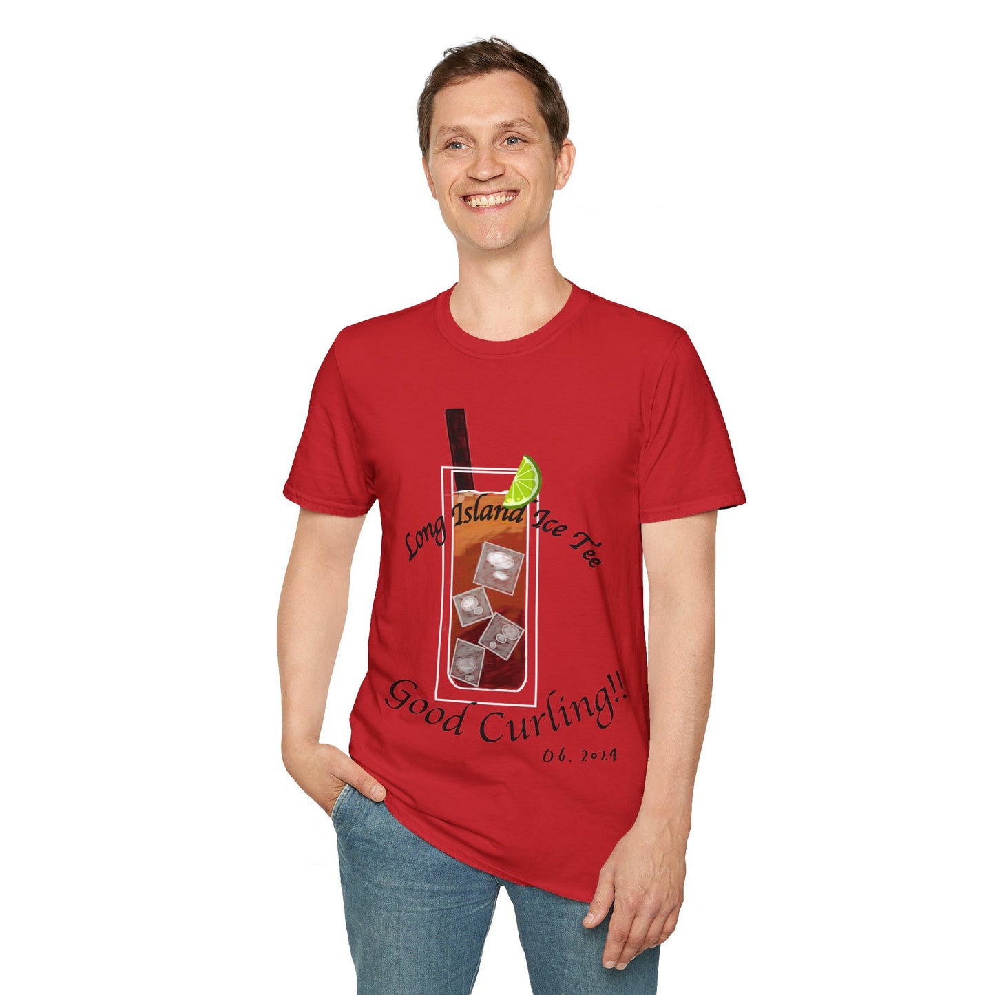 Long Island Ice Tee(Tee-line/T-shirt Pun) Curling Tee | 100% ring-spun cotton | Unisex Soft-Style Lightweight