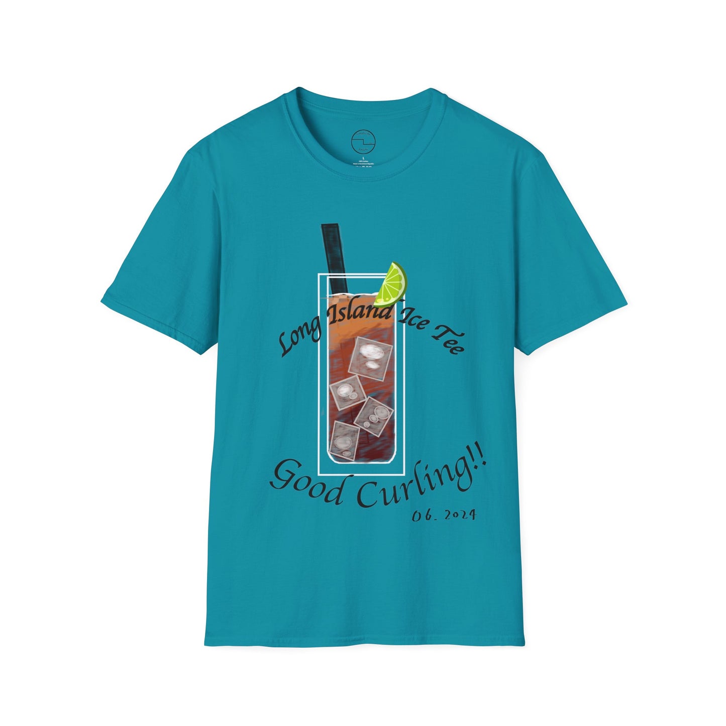 Long Island Ice Tee(Tee-line/T-shirt Pun) Curling Tee | 100% ring-spun cotton | Unisex Soft-Style Lightweight