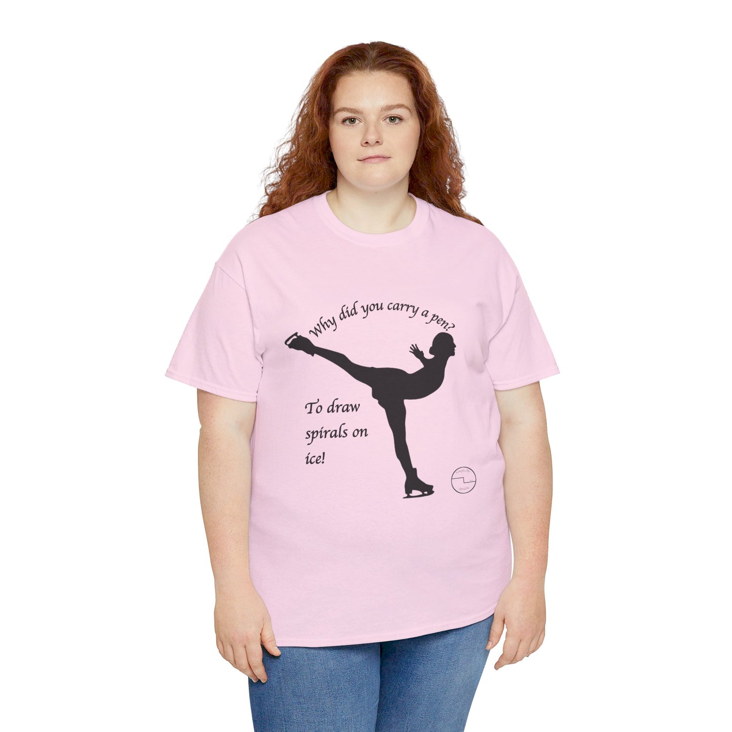 Figure Skating Joke, Spiral Sketch | Unisex 100% Heavy Cotton Tee