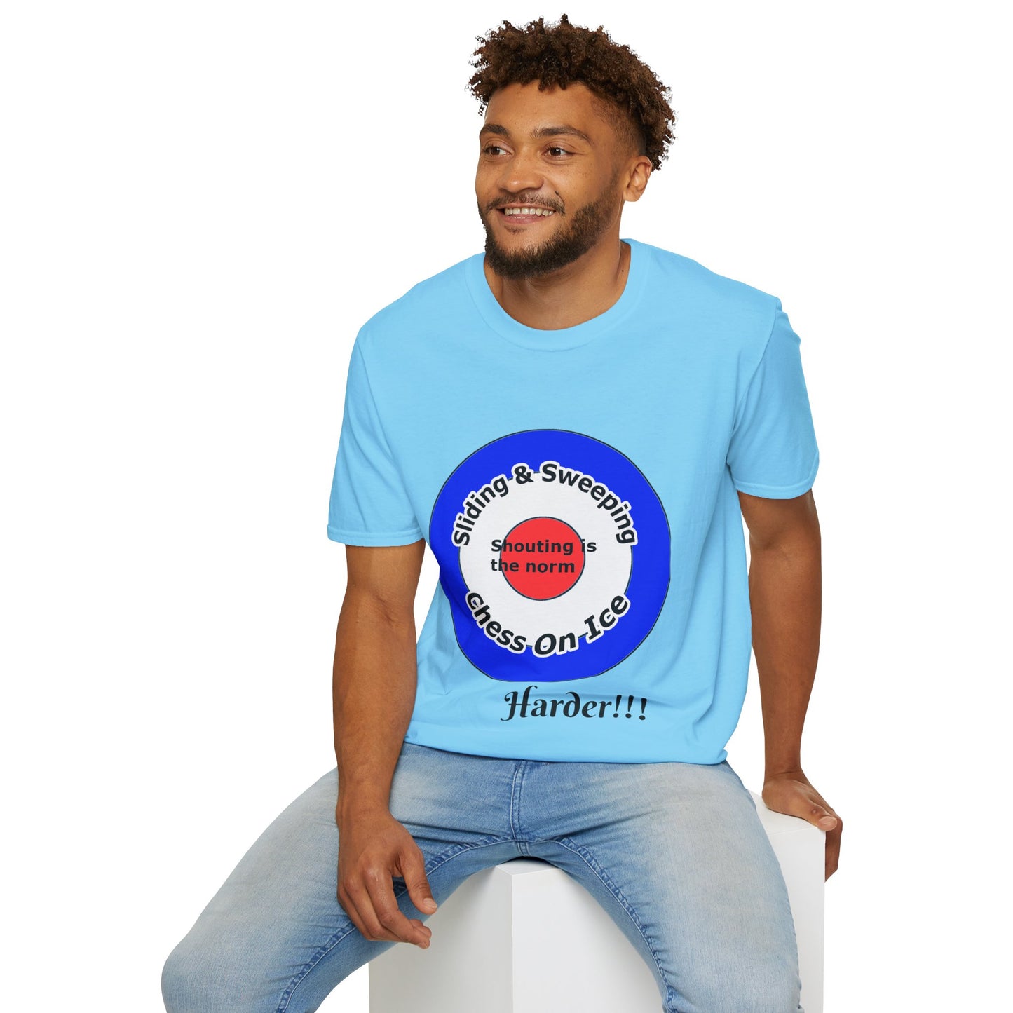 Curling(Chess on ice, shouting is the norm, sliding and sweeping) Unisex Softstyle T-Shirt