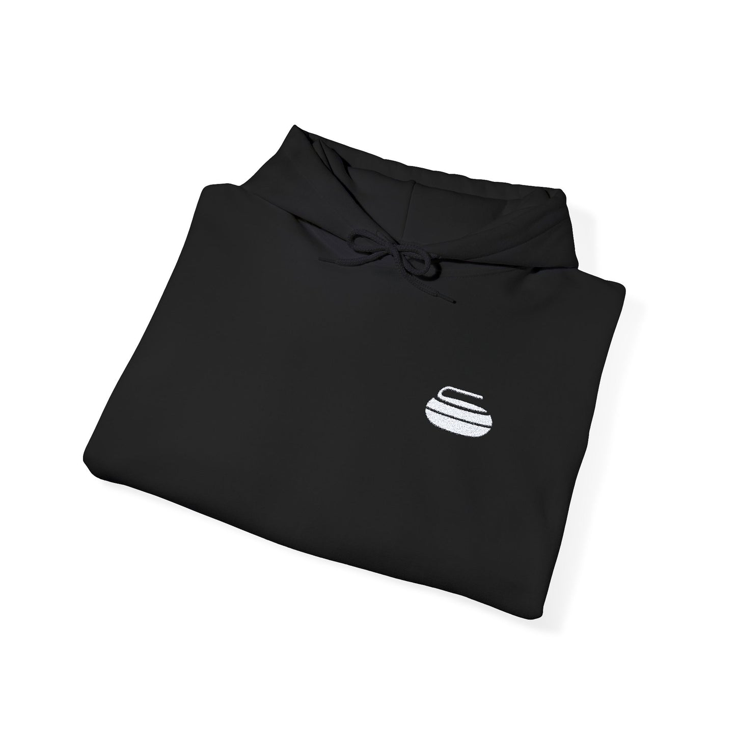 Curling Stone Embroidered Hoodie – Cozy Comfort for Curlers
