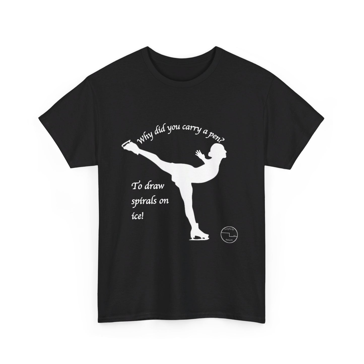 Figure Skating Joke, Spiral Sketch | Unisex 100% Heavy Cotton Tee