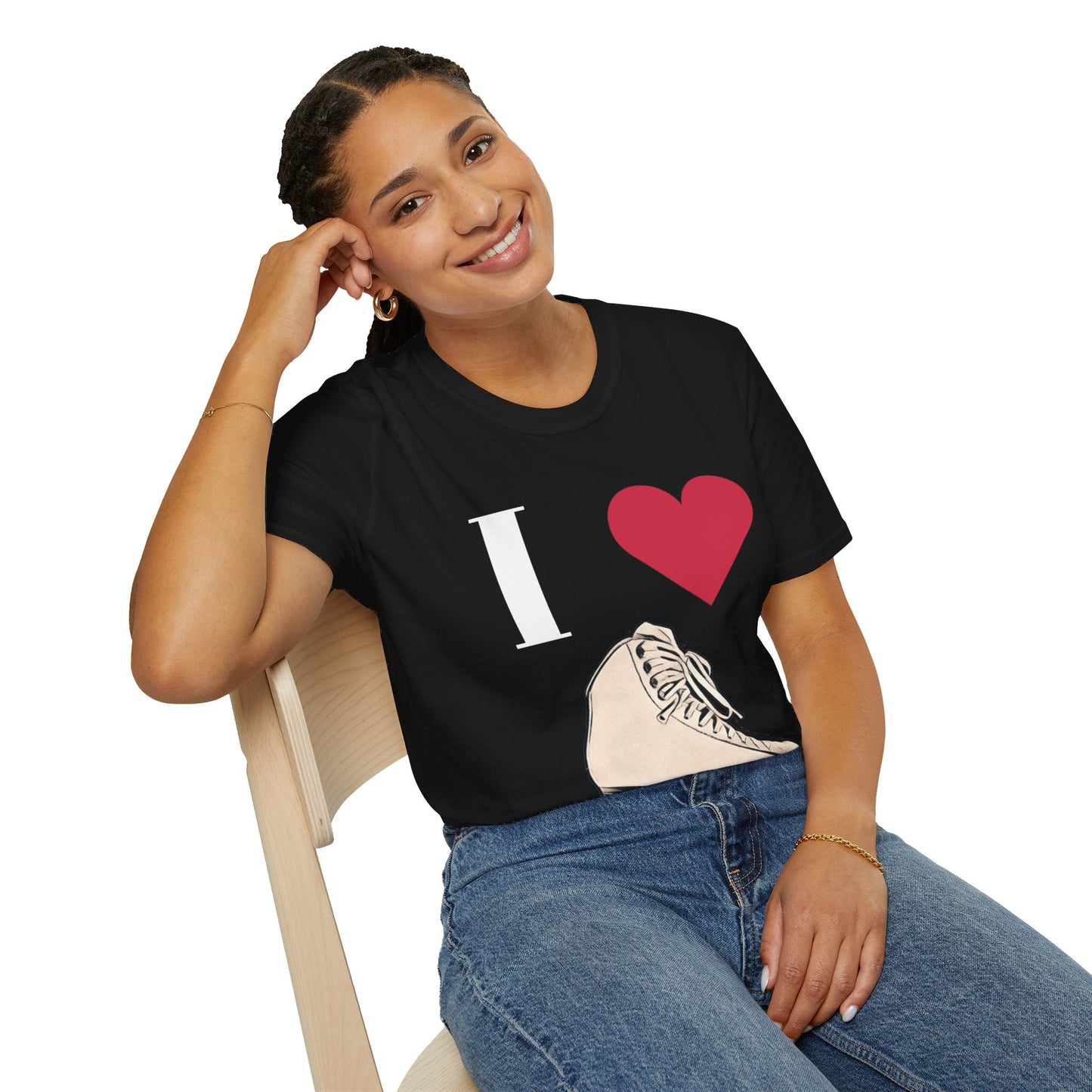 Unisex Softstyle T-Shirt – 100% Cotton ‘I Love Skating’ Graphic Tee | Comfortable & Lightweight