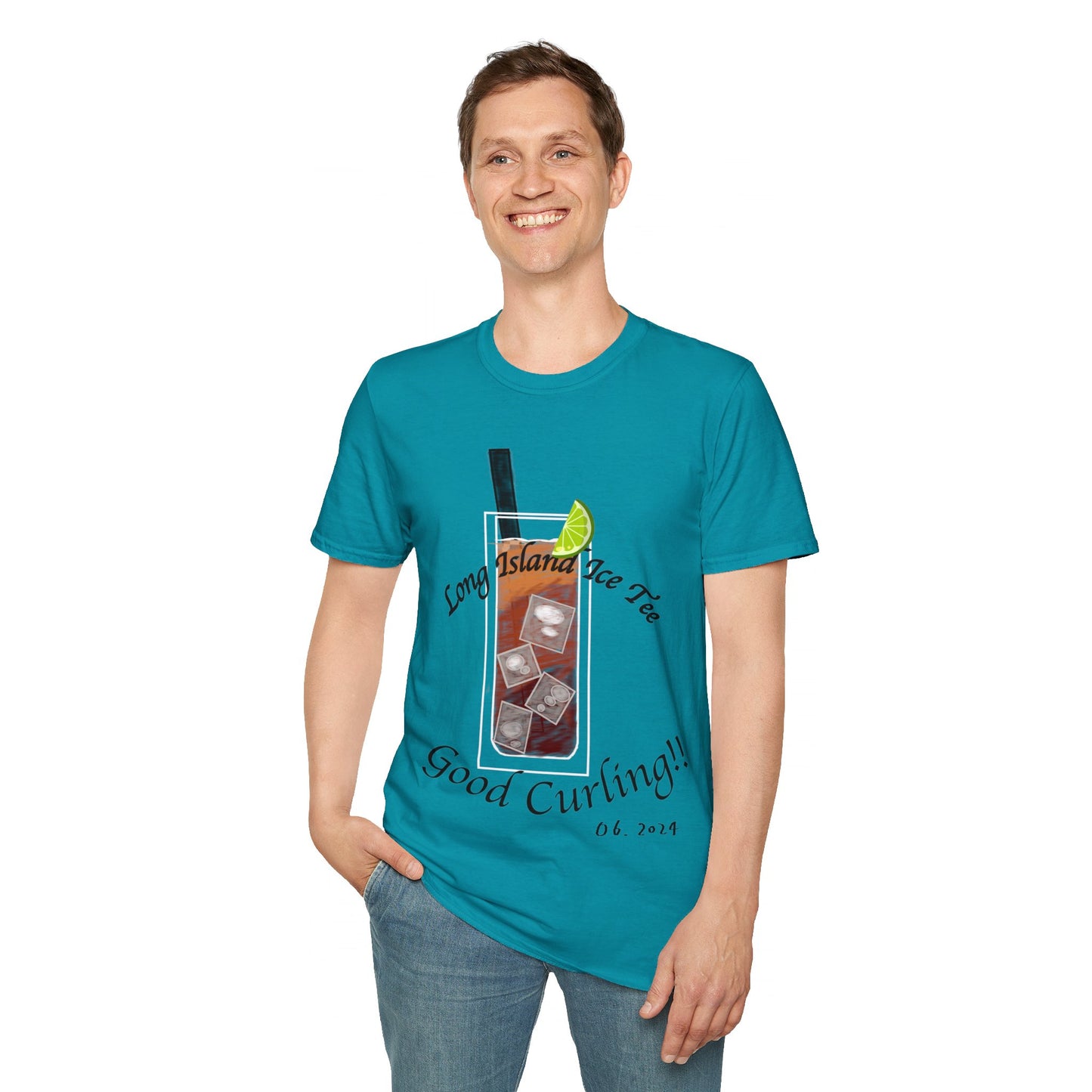 Long Island Ice Tee(Tee-line/T-shirt Pun) Curling Tee | 100% ring-spun cotton | Unisex Soft-Style Lightweight