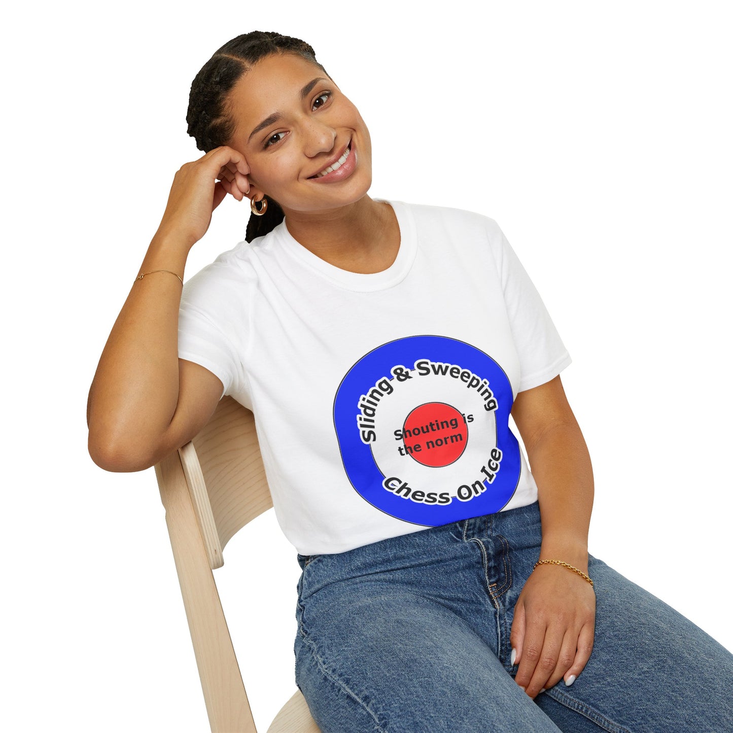 Curling(Chess on ice, shouting is the norm, sliding and sweeping) Unisex Softstyle T-Shirt