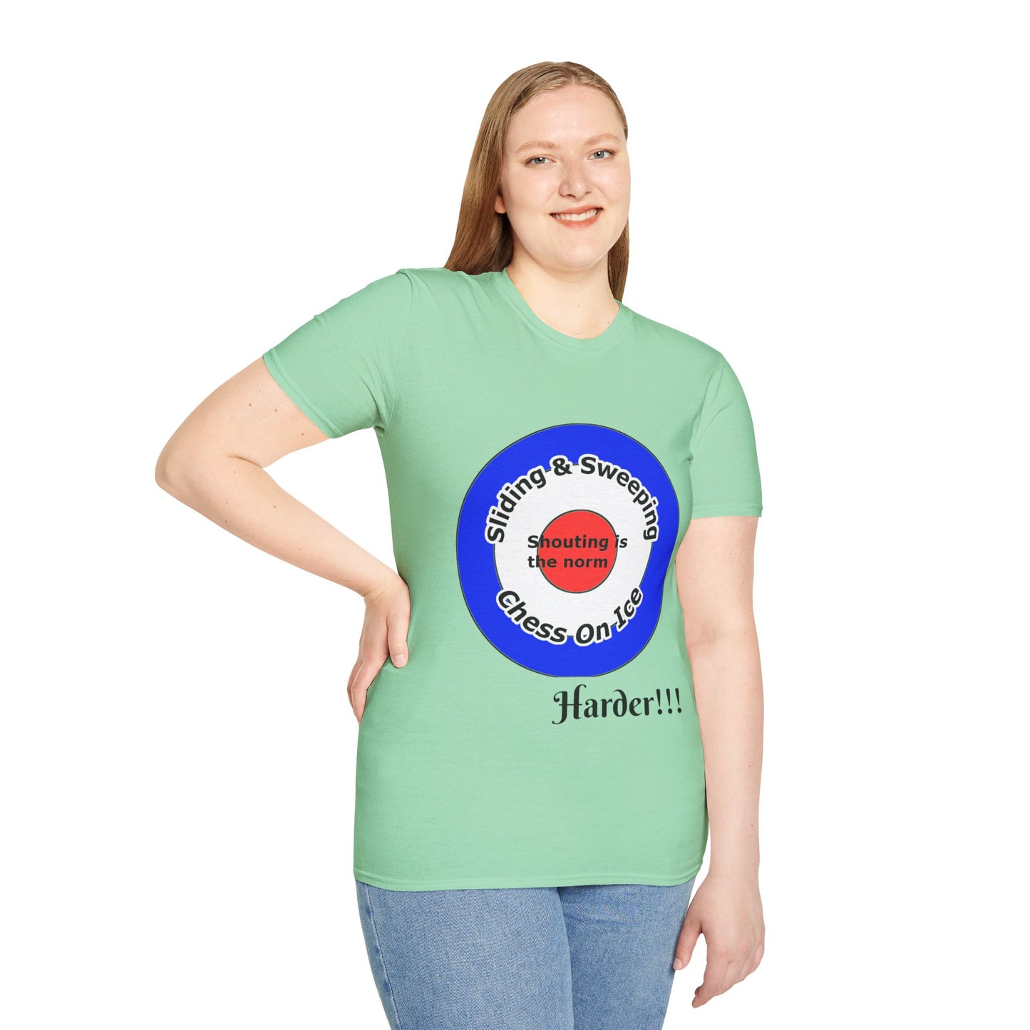 Curling(Chess on ice, shouting is the norm, sliding and sweeping) Unisex Softstyle T-Shirt