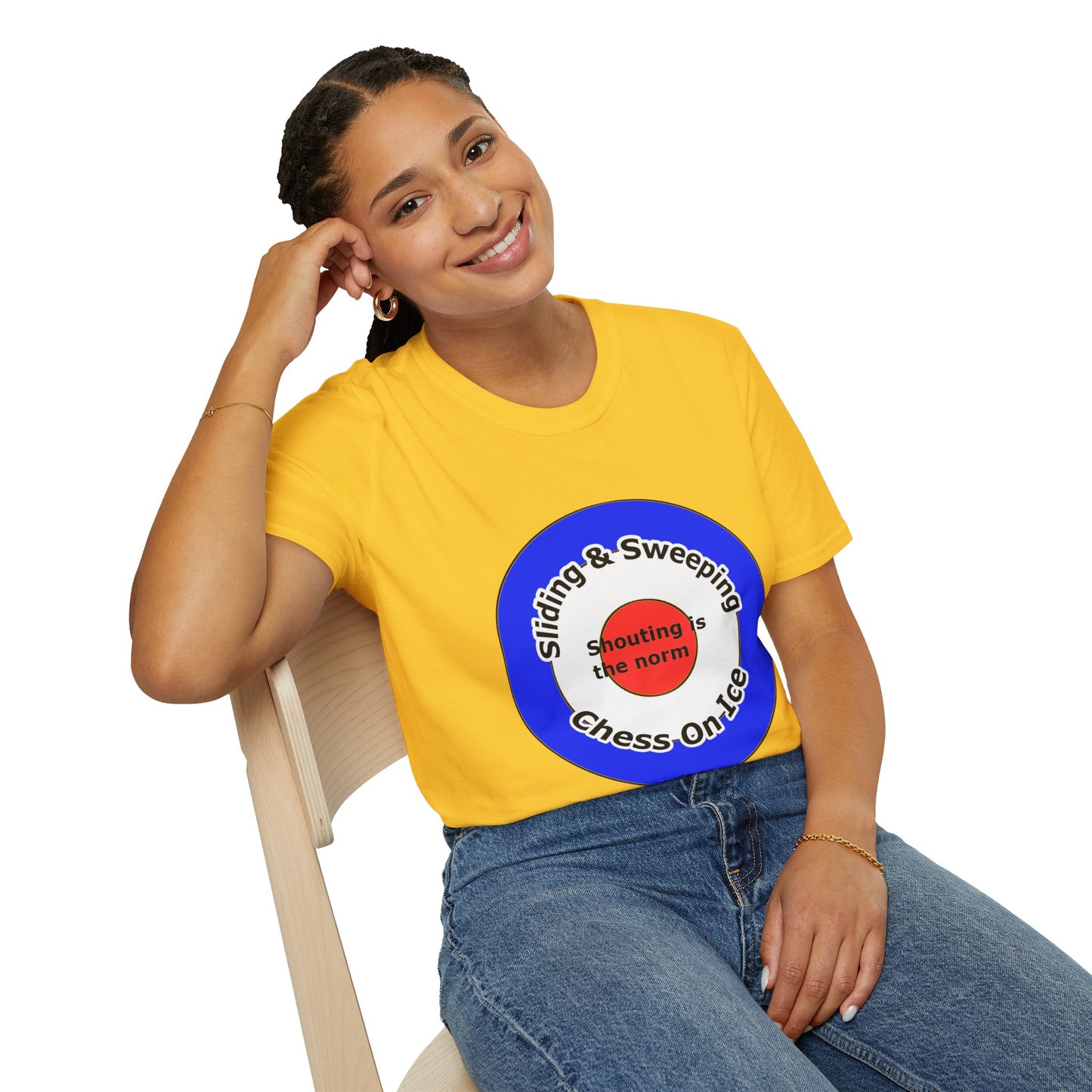 Curling(Chess on ice, shouting is the norm, sliding and sweeping) Unisex Softstyle T-Shirt