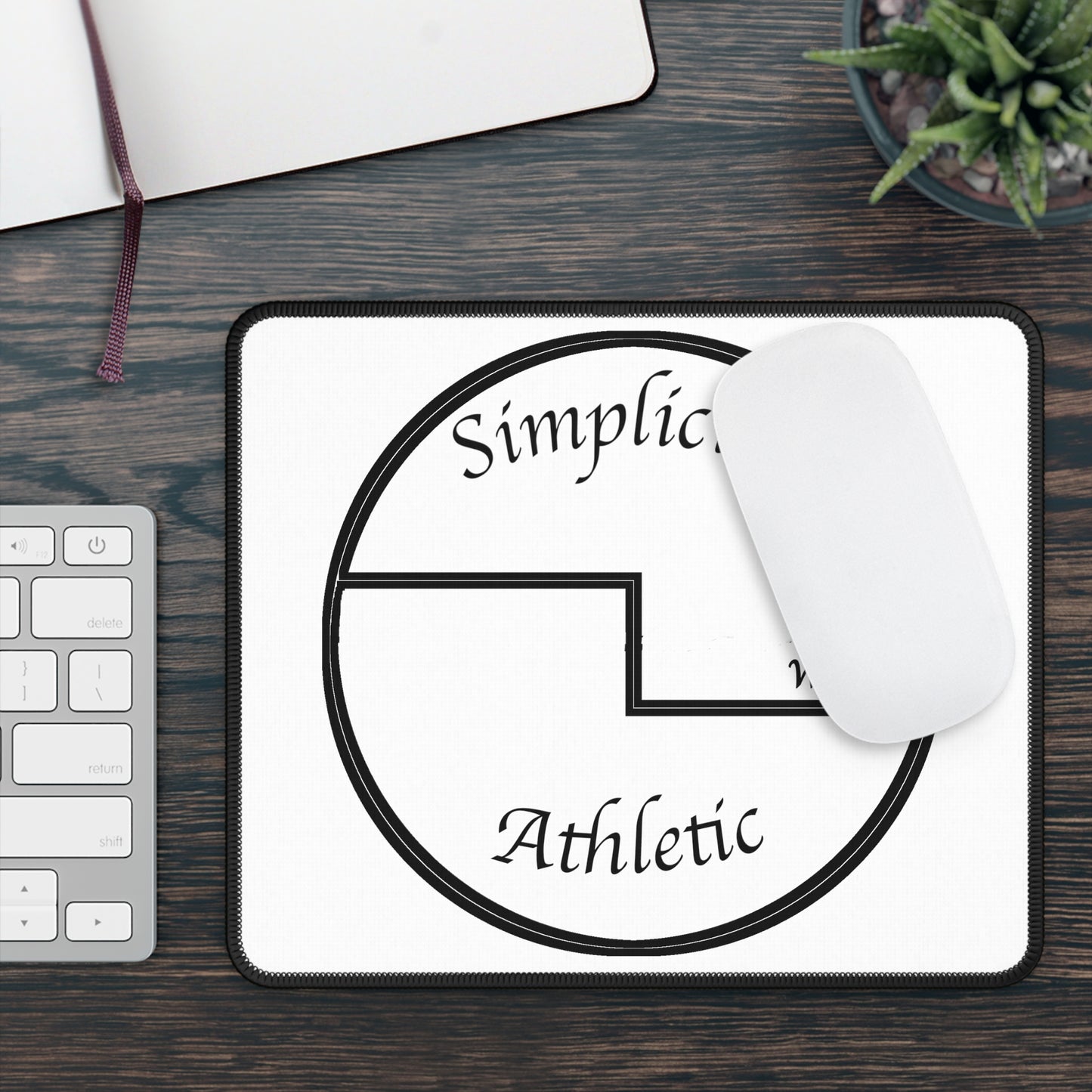 Simplicity Athletic Black Gaming Mouse Pad 9"x7" – Premium Precision, Non-Slip Surface, and Durable Design