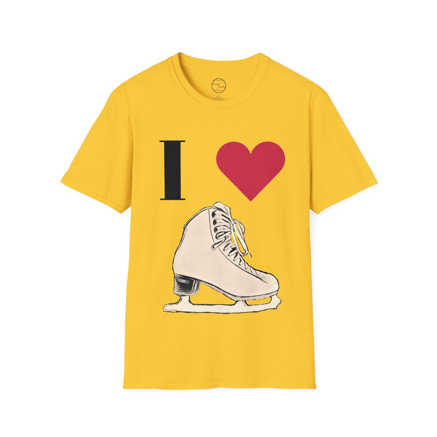 Unisex Softstyle T-Shirt – 100% Cotton ‘I Love Skating’ Graphic Tee | Comfortable & Lightweight