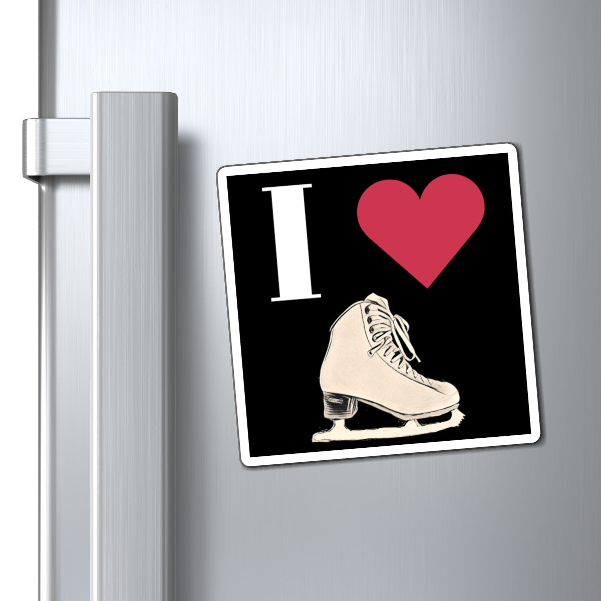 Figure Skating Fridge Magnets with "I love figure skating" design