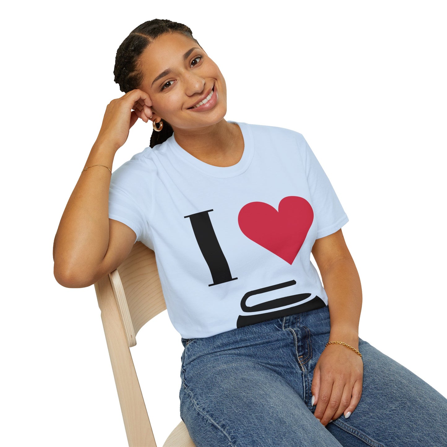 Unisex Softstyle T-Shirt – 100% Cotton ‘I Love Curling’ Graphic Tee | Soft, Lightweight & Comfortable