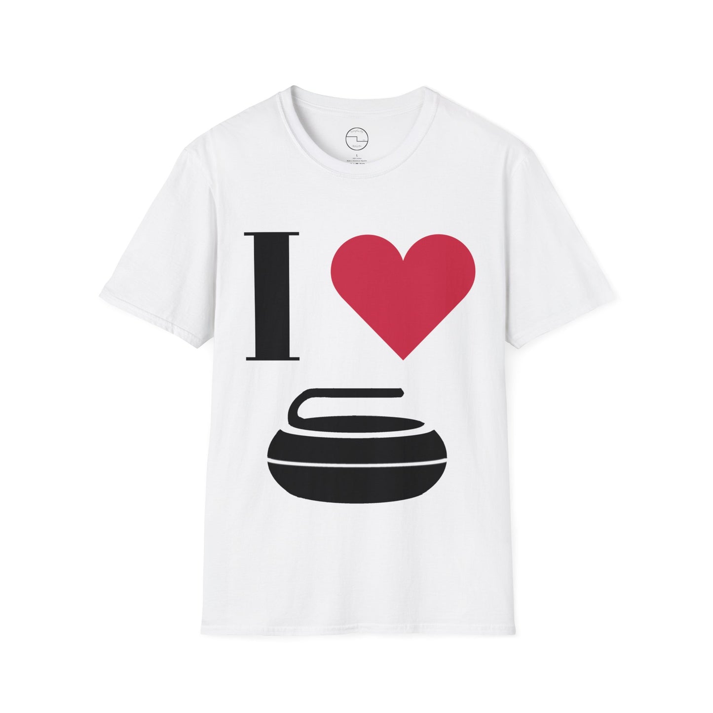 Unisex Softstyle T-Shirt – 100% Cotton ‘I Love Curling’ Graphic Tee | Soft, Lightweight & Comfortable