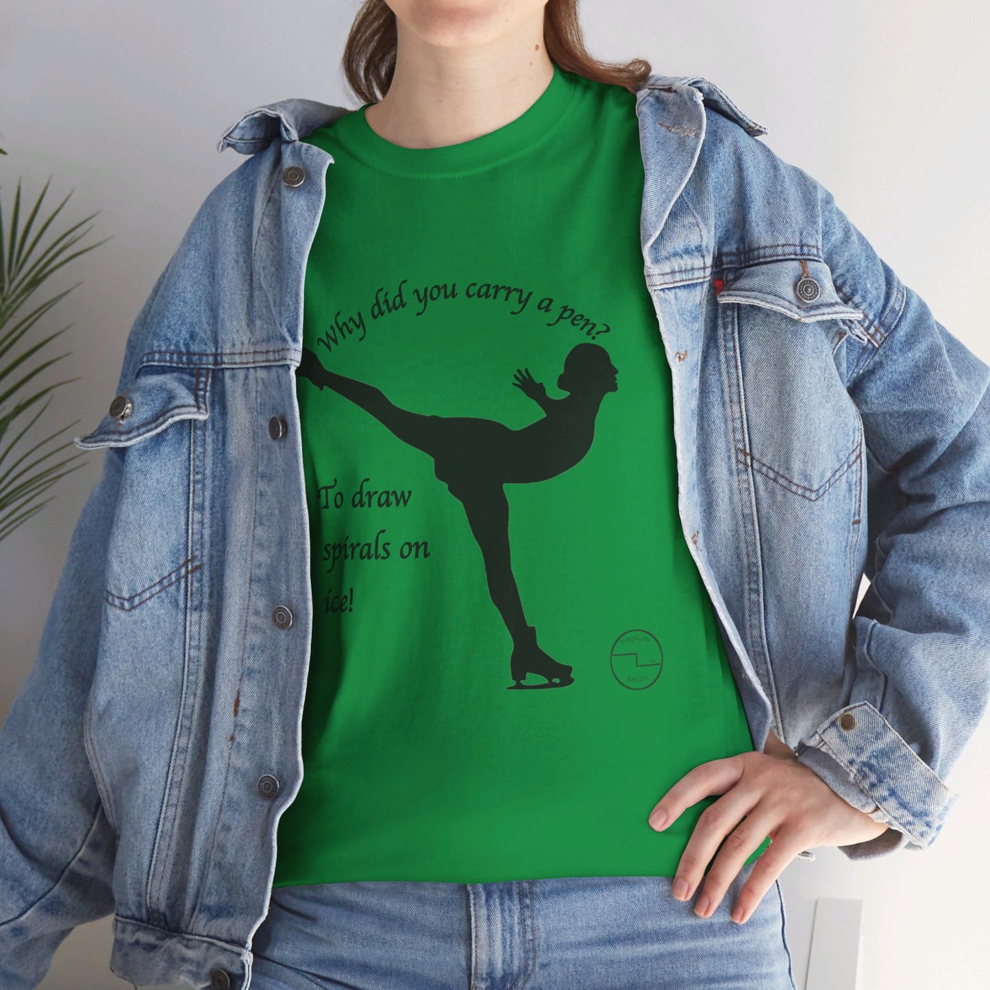 Figure Skating Joke, Spiral Sketch | Unisex 100% Heavy Cotton Tee