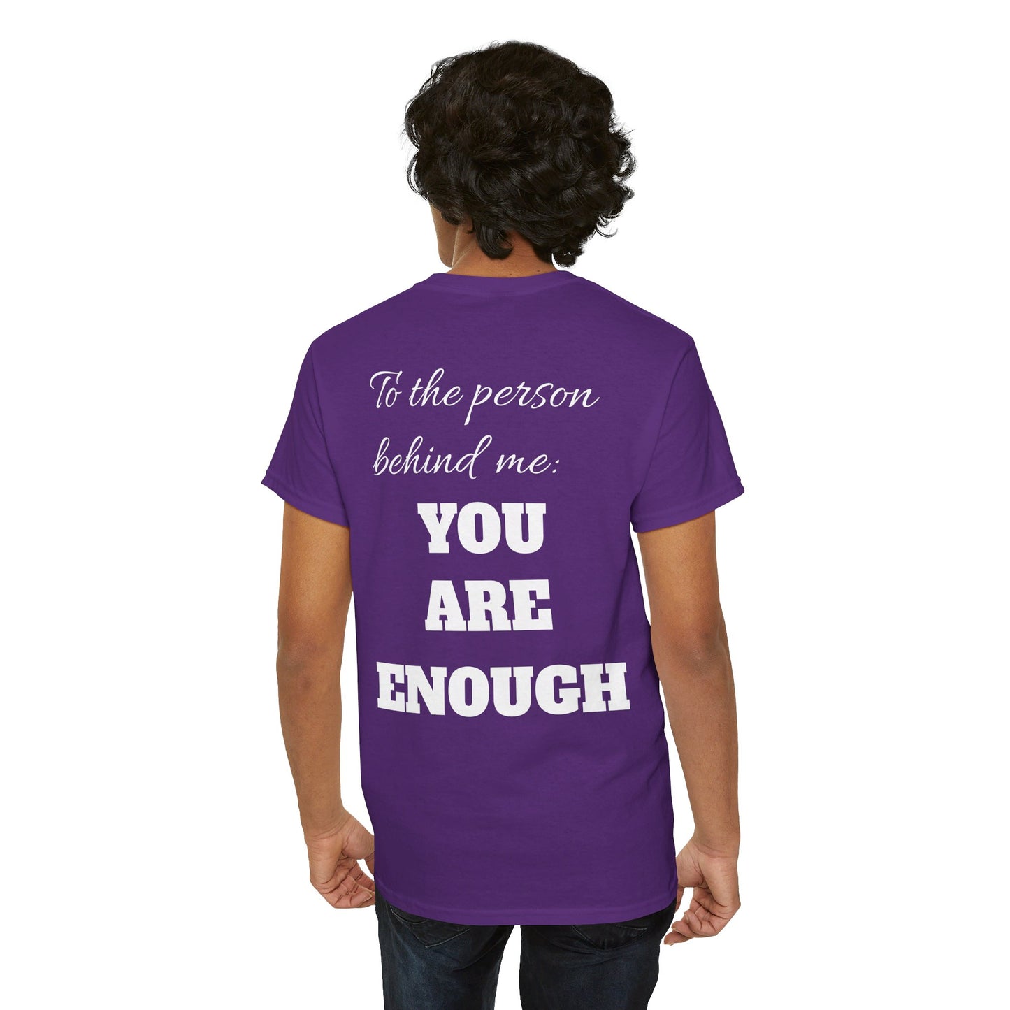 Life is short, follow your heart; You are enough; Double Sides Printed Motivational Tee | Unisex 100% US Heavy Cotton