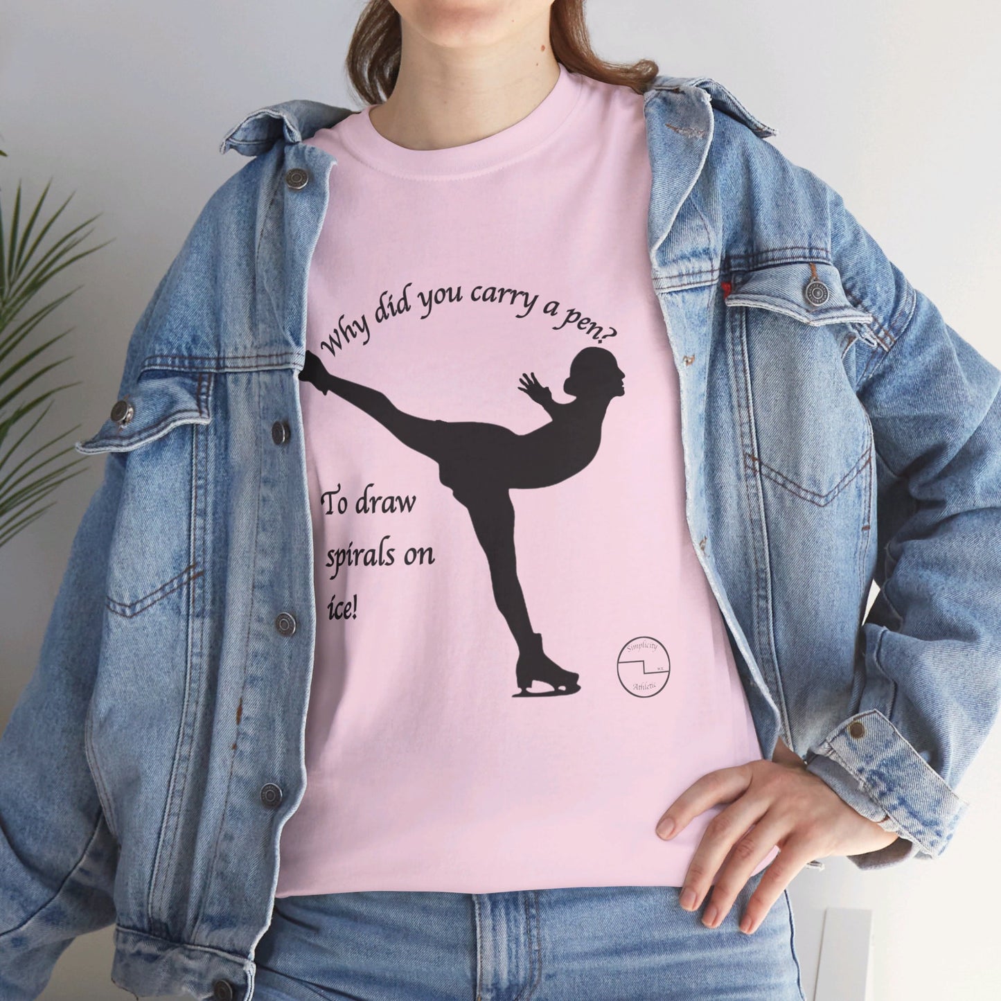 Figure Skating Joke, Spiral Sketch | Unisex 100% Heavy Cotton Tee
