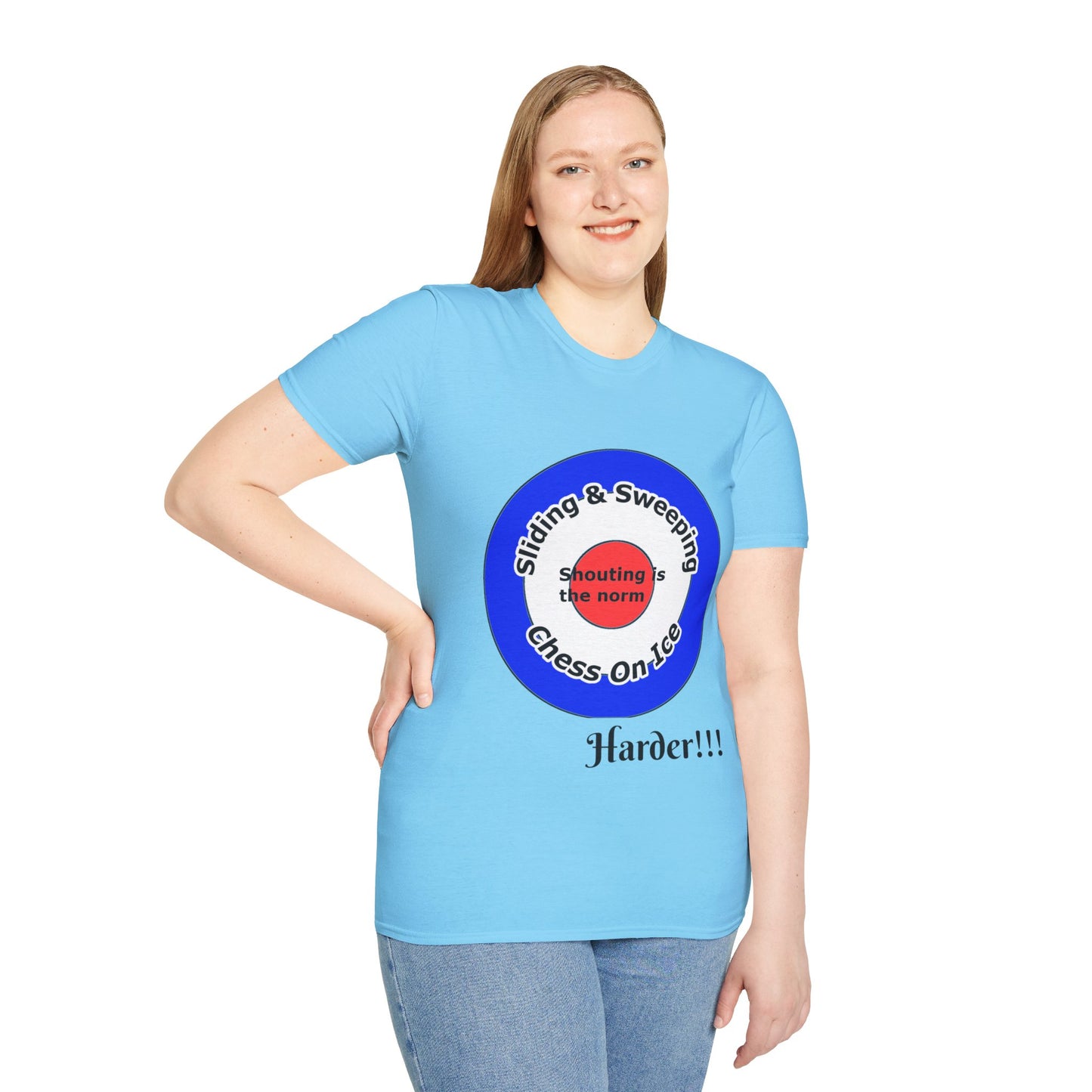 Curling(Chess on ice, shouting is the norm, sliding and sweeping) Unisex Softstyle T-Shirt