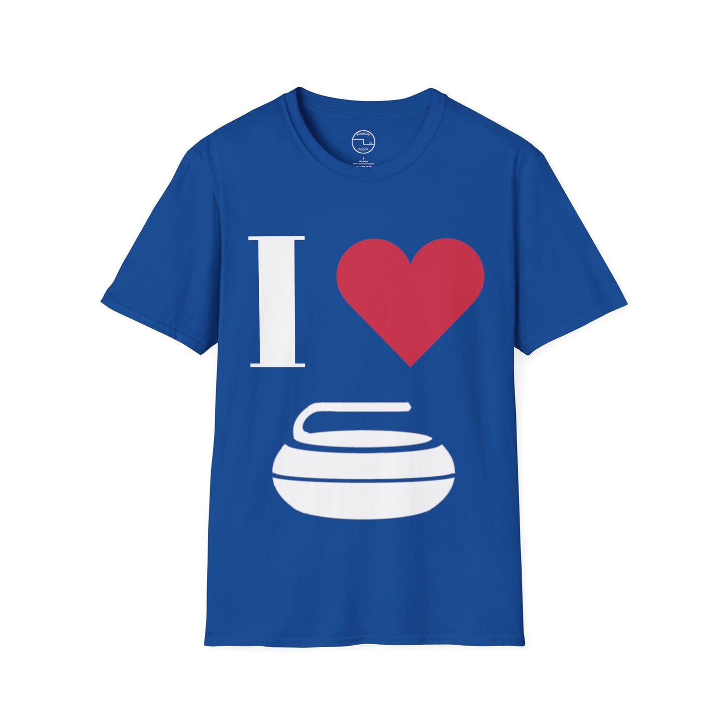 Unisex Softstyle T-Shirt – 100% Cotton ‘I Love Curling’ Graphic Tee | Soft, Lightweight & Comfortable